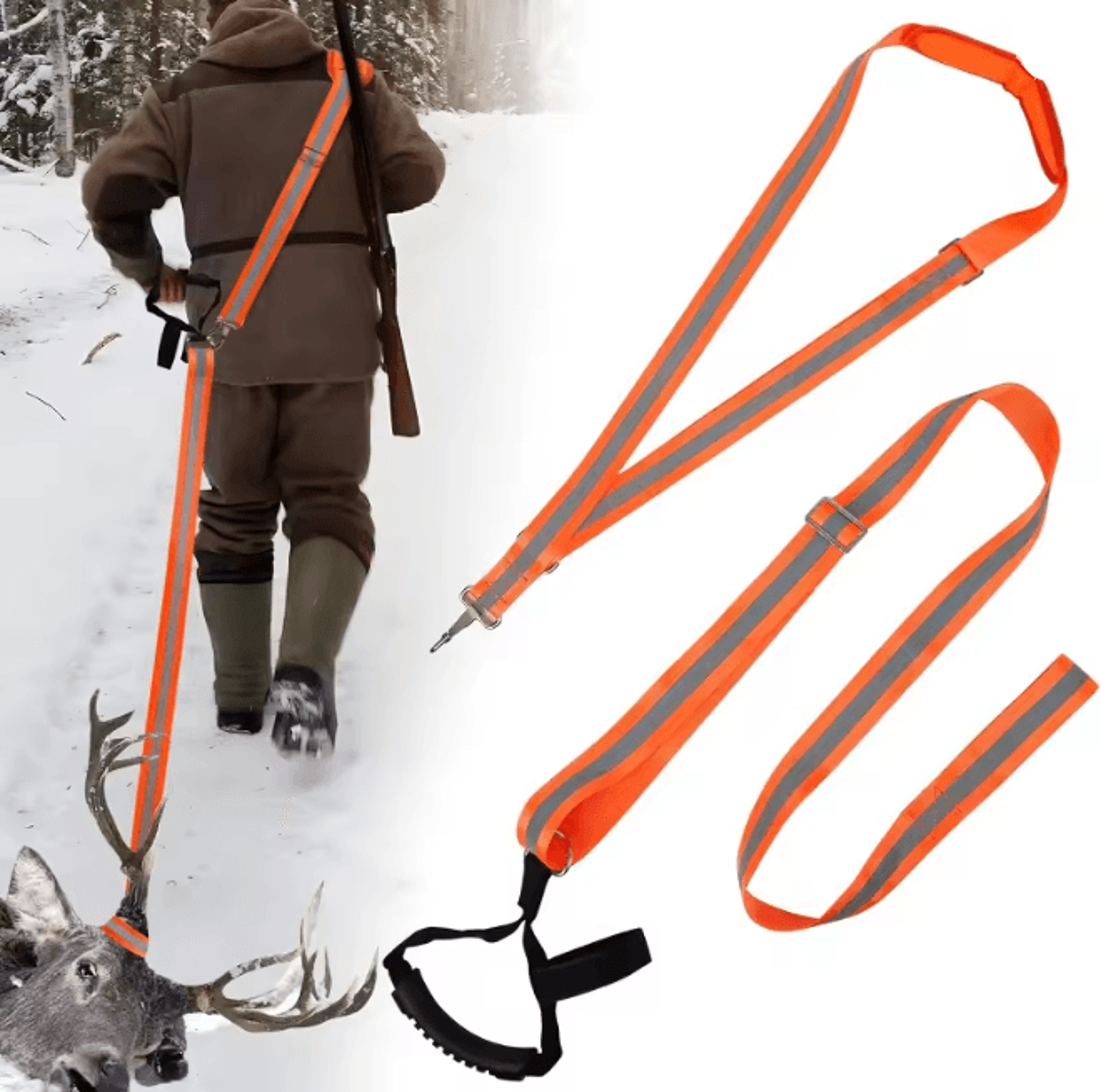 Heavy Duty Deer Drag Harness Strap With Handle For Hunting 1