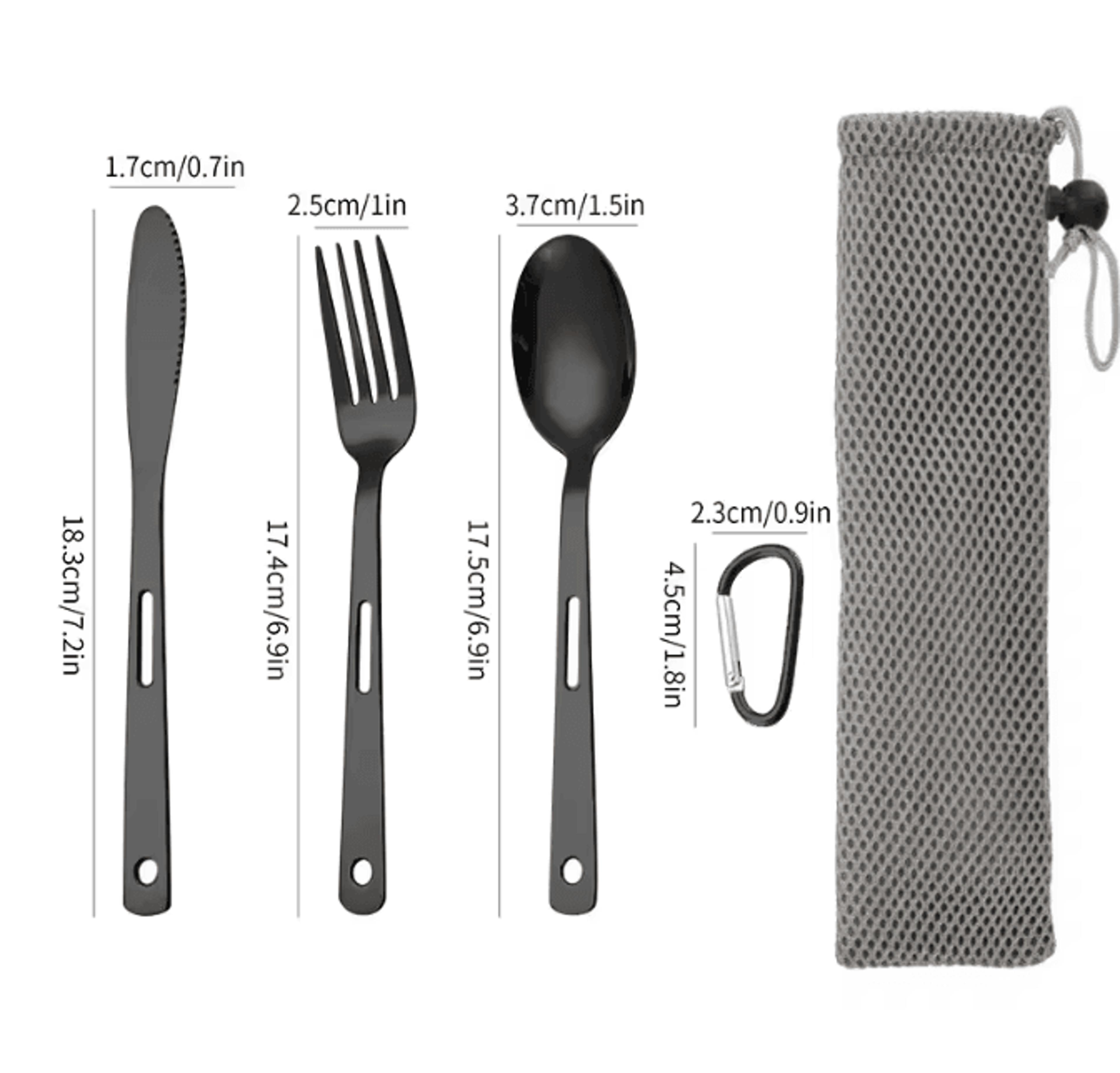 Portable Camping Cutlery Set Spoon Fork Knife For Travel And Outdoor Use 10