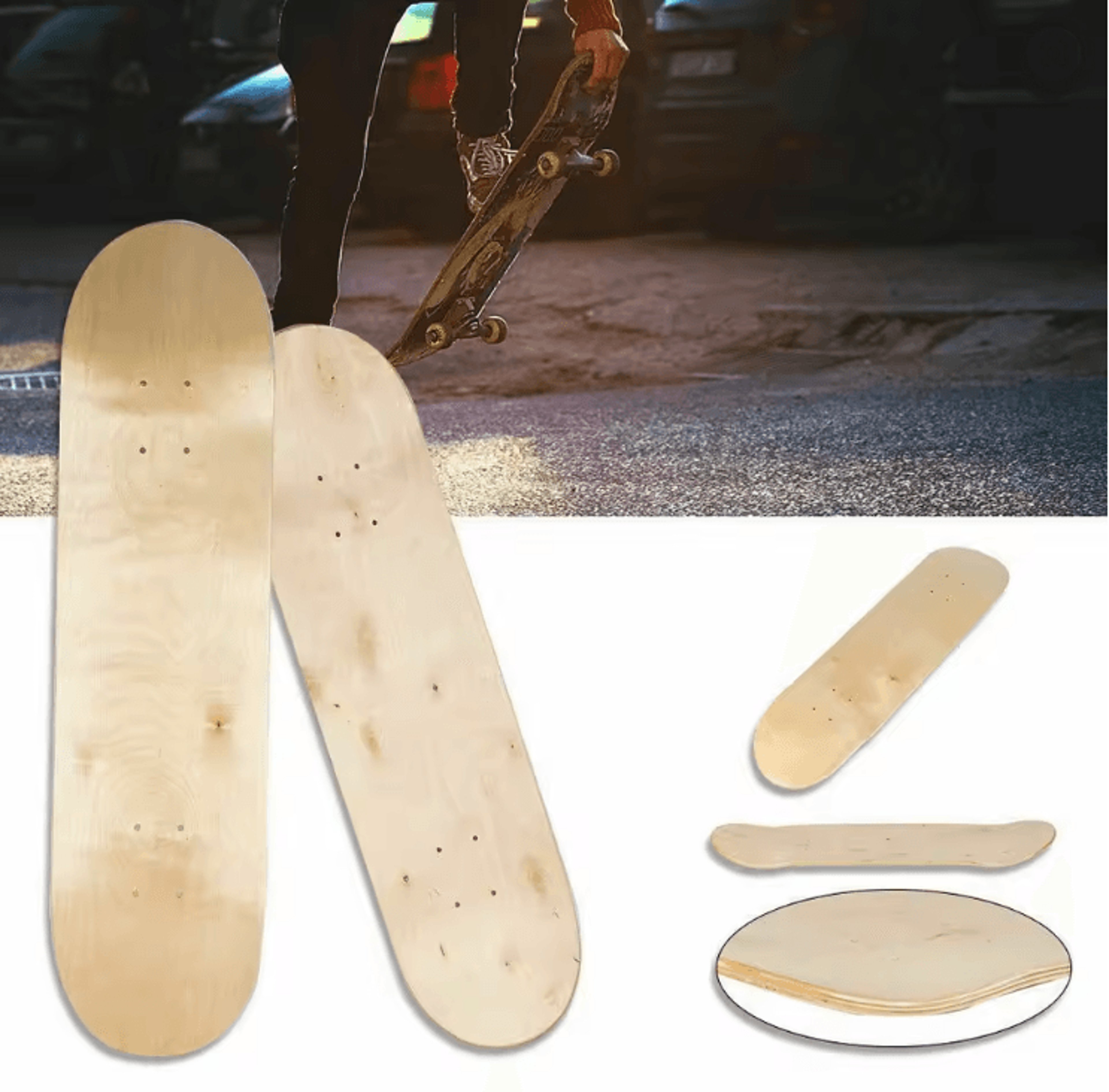 DIY Wooden Skateboard Whiteboard Blank Deck For Kids Art And Creative Play 1