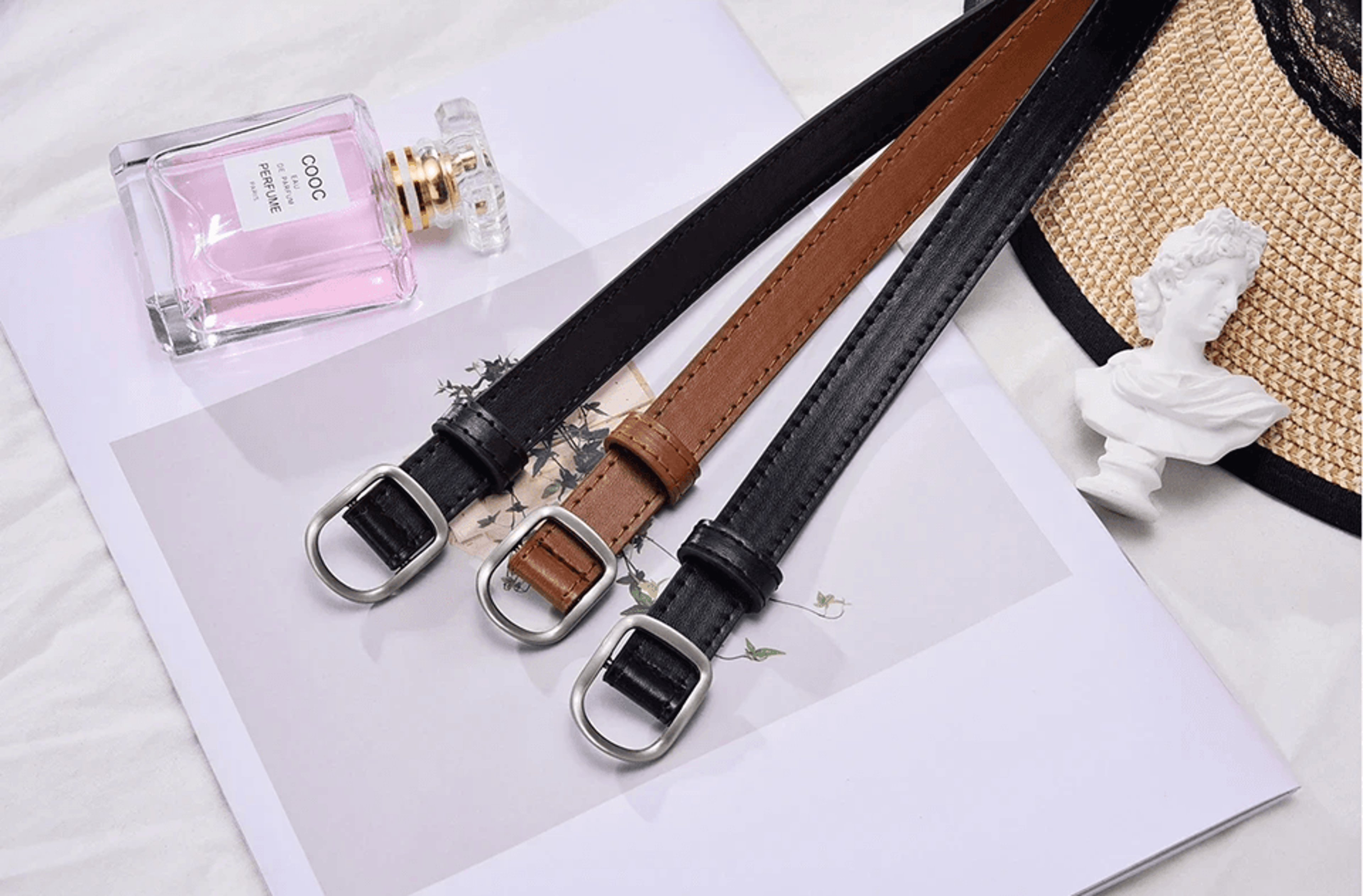 Unisex Perforated PU Leather Casual Belt For Jeans 1
