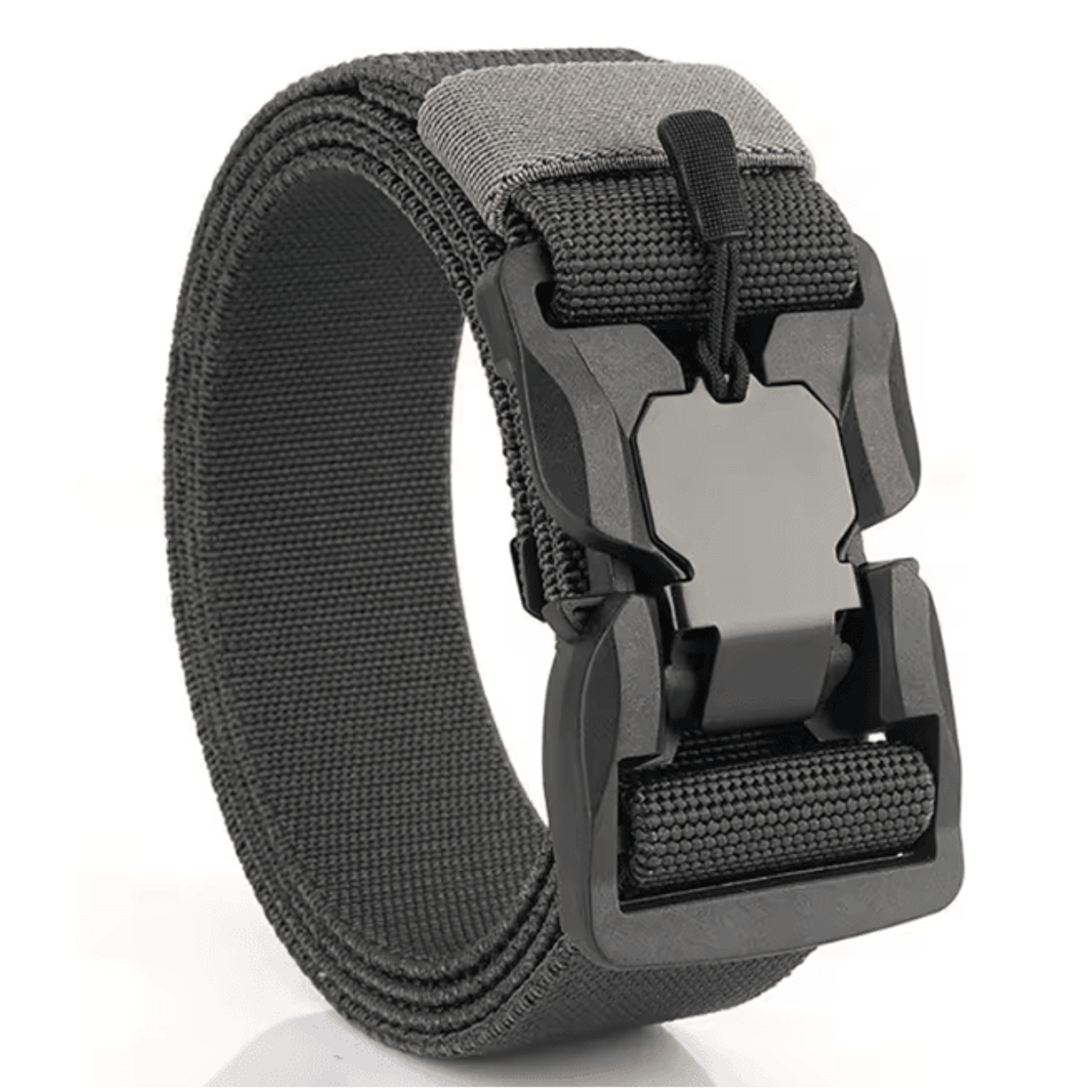 Tactical Elastic Nylon Belt With Magnetic Quick Release Buckle For Men 0