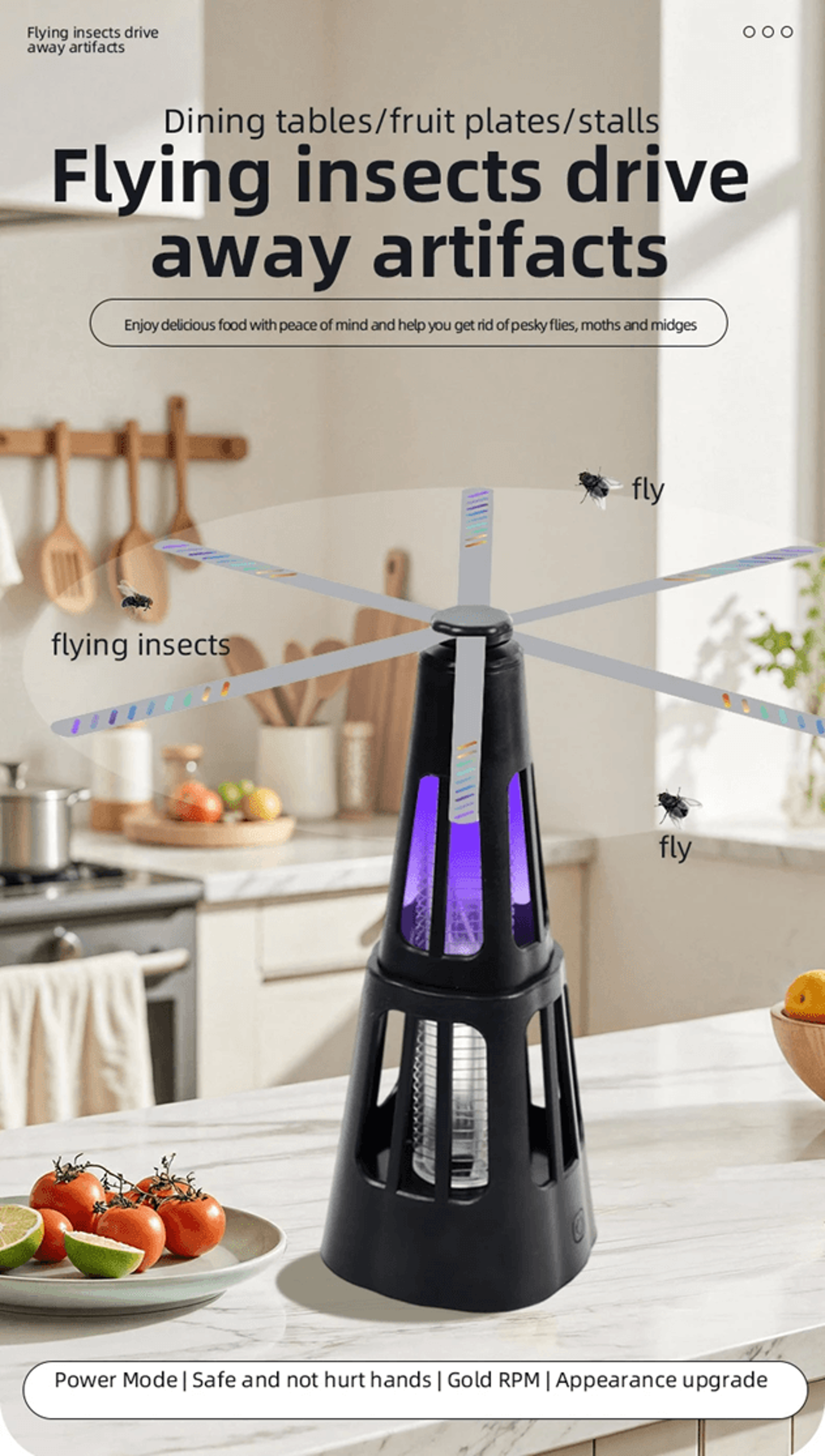 2 In 1 Smart Pest Control Table Fan Fly Repellent Bug Killer Lamp 0