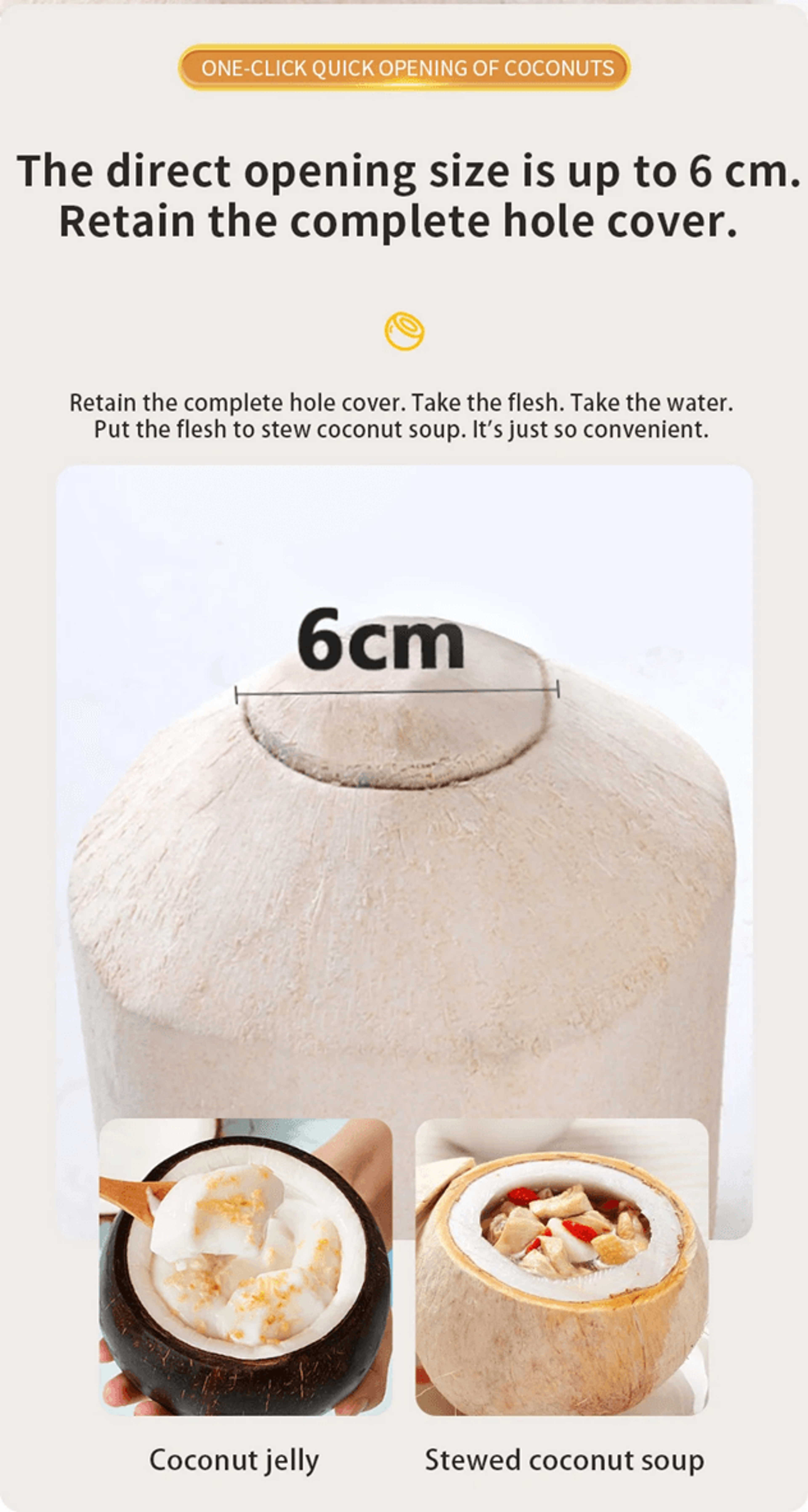 Automatic Coconut Opener Tool Easy Coconut Water Extractor And Meat Scraper 1