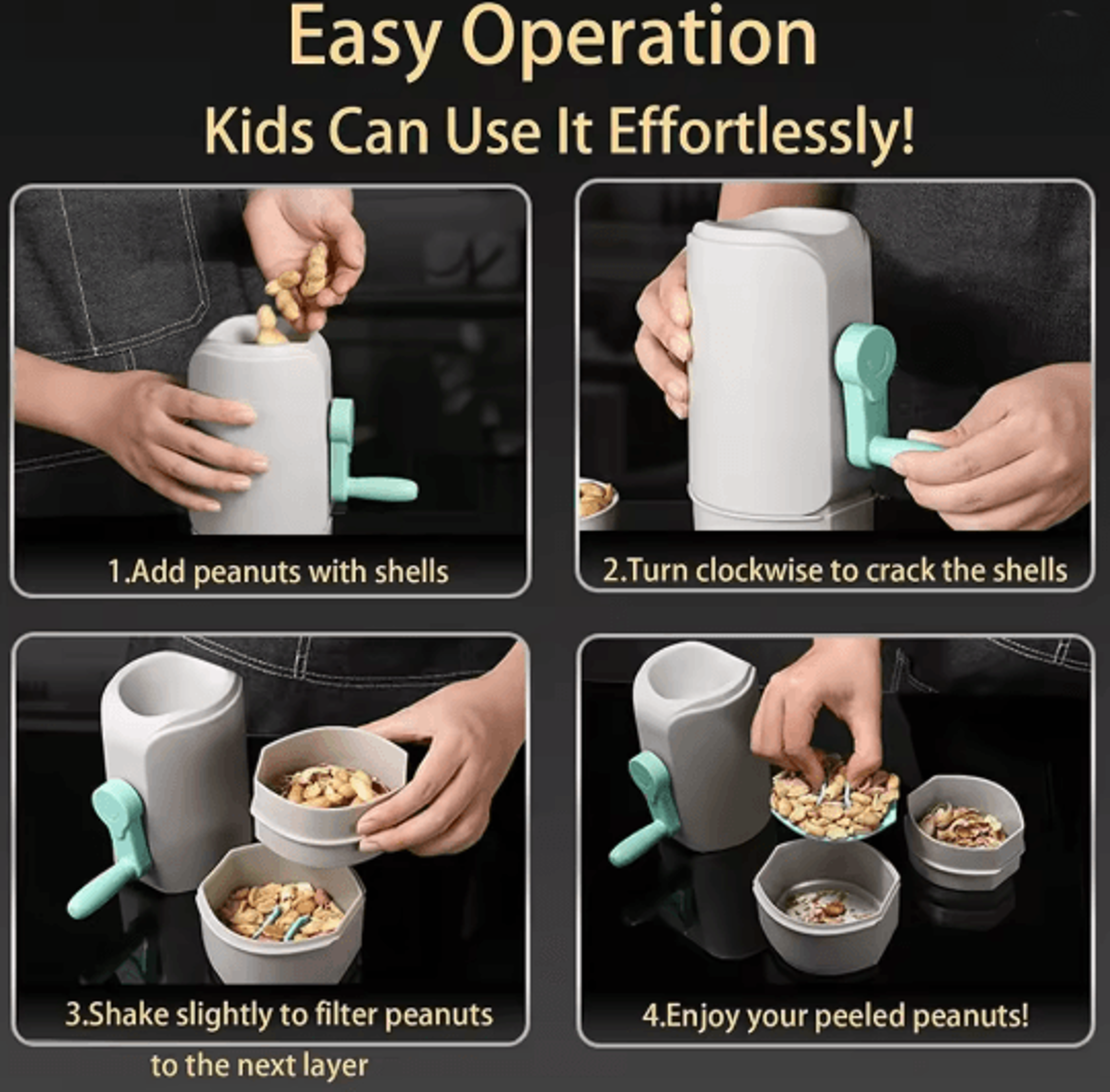 Automatic Peanut Sheller Food Grade Peanut Peeler Efficient De Shelling Tool 2
