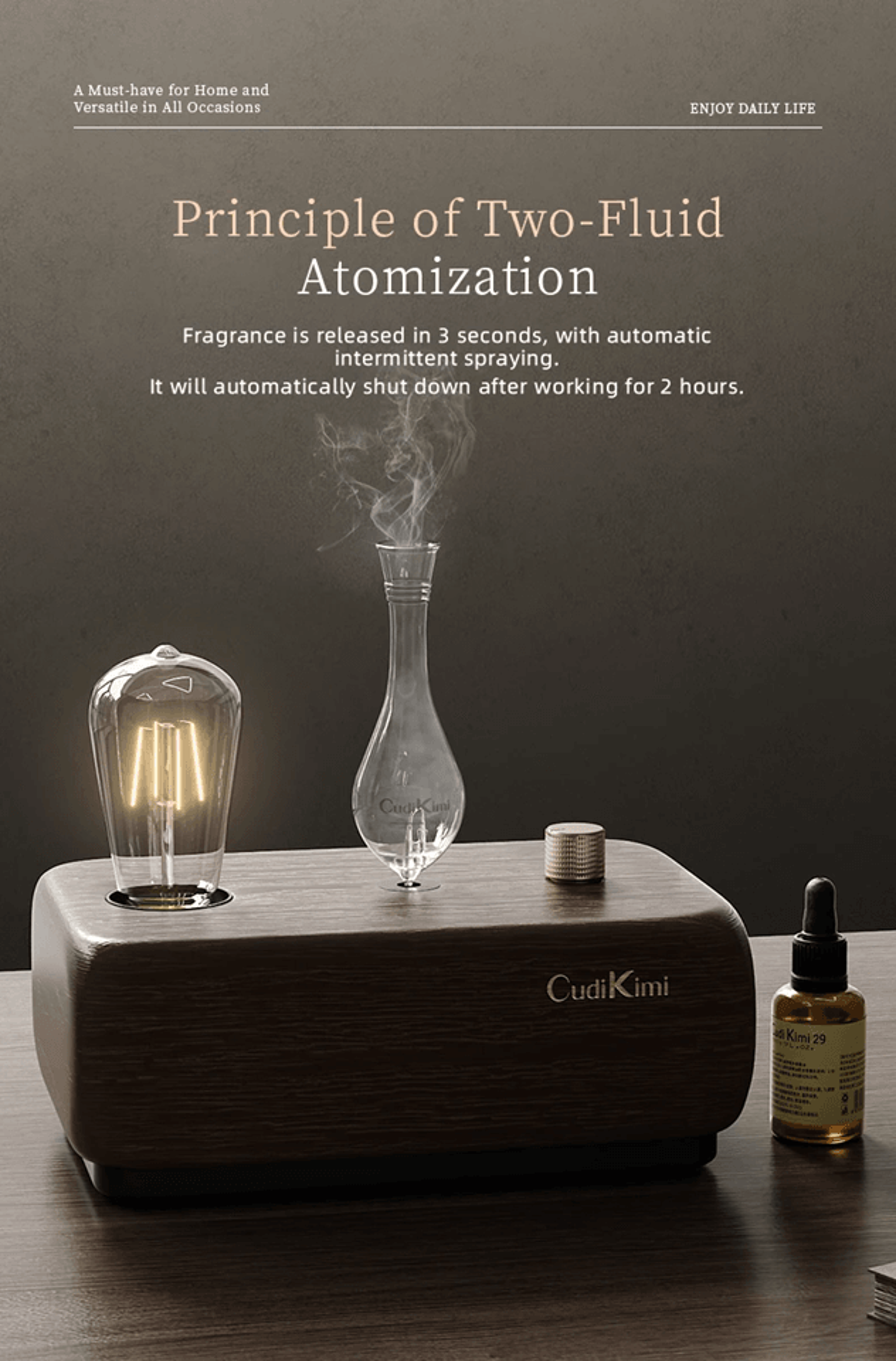 Vintage Aroma Diffuser Tungsten Filament Lamp Essential Oil Humidifier 2