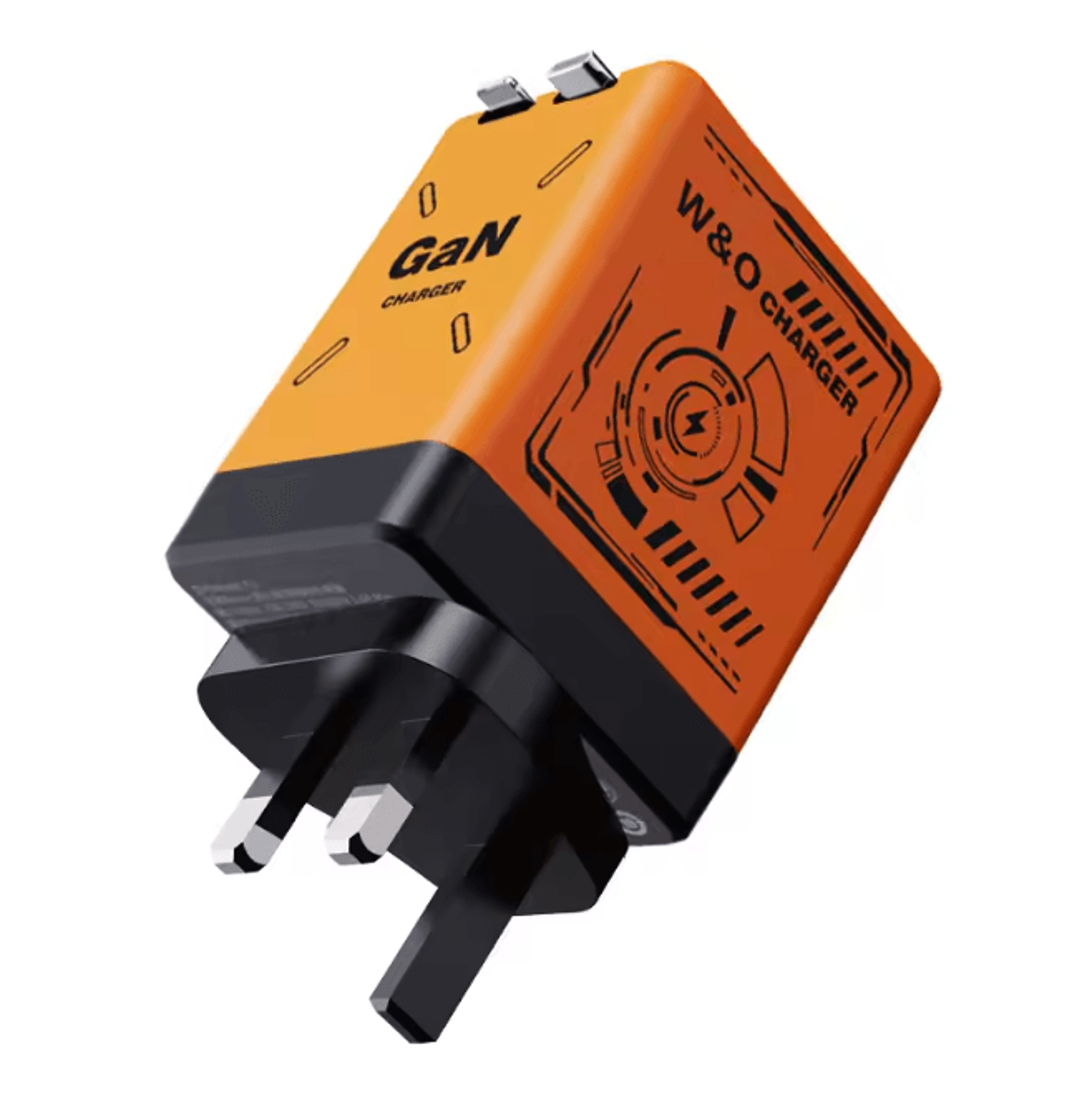 Gan 120W Fast Charger With Retractable Usb C And Lightning Cable 9