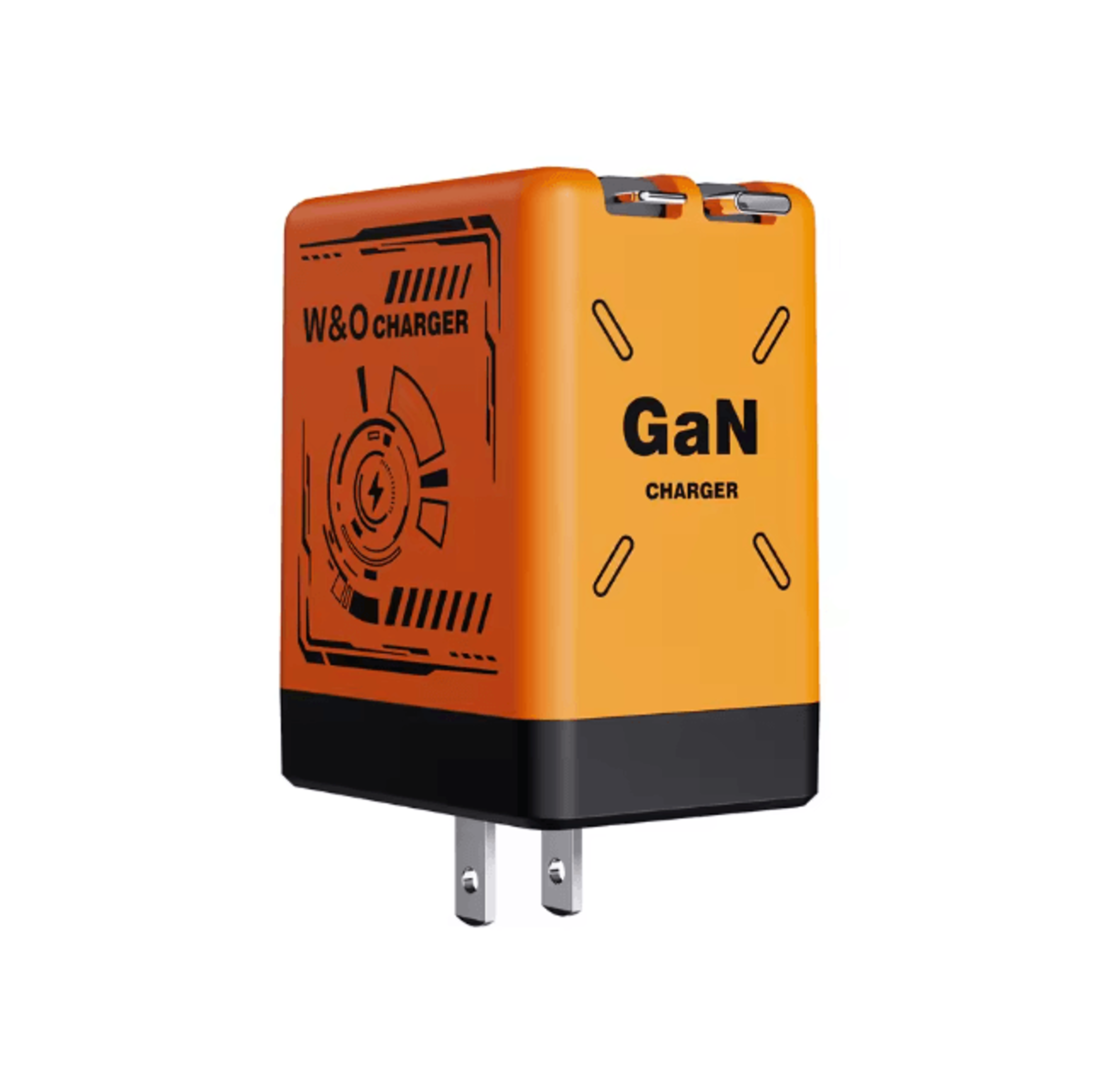 Gan 120W Fast Charger With Retractable Usb C And Lightning Cable 4