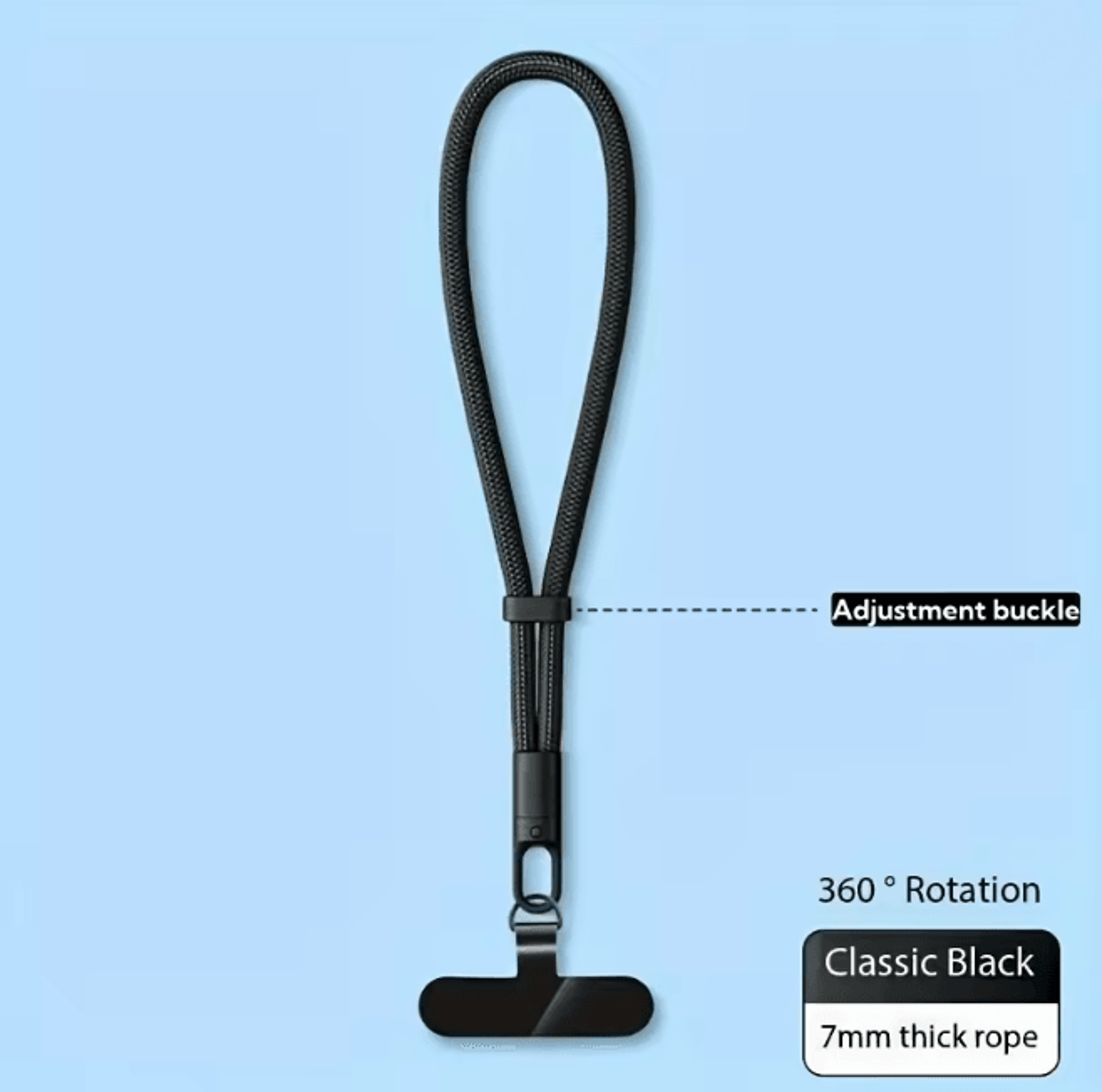 Adjustable Phone Lanyard Strap Clip Holder For Crossbody Neck And Wrist Carry 5