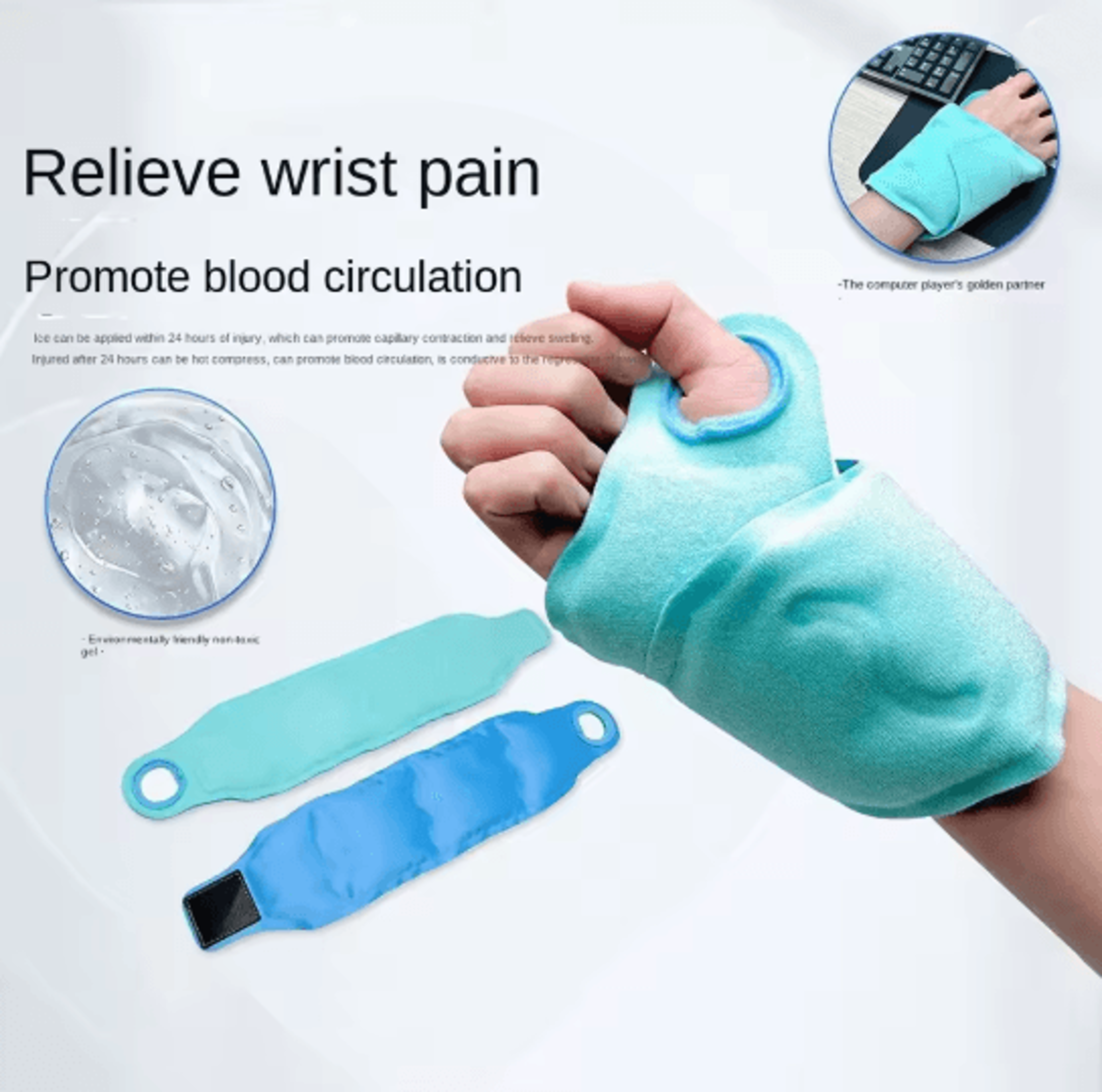 Wrist Ice Pack Wrap For Carpal Tunnel Relief And Cold Therapy Support 3