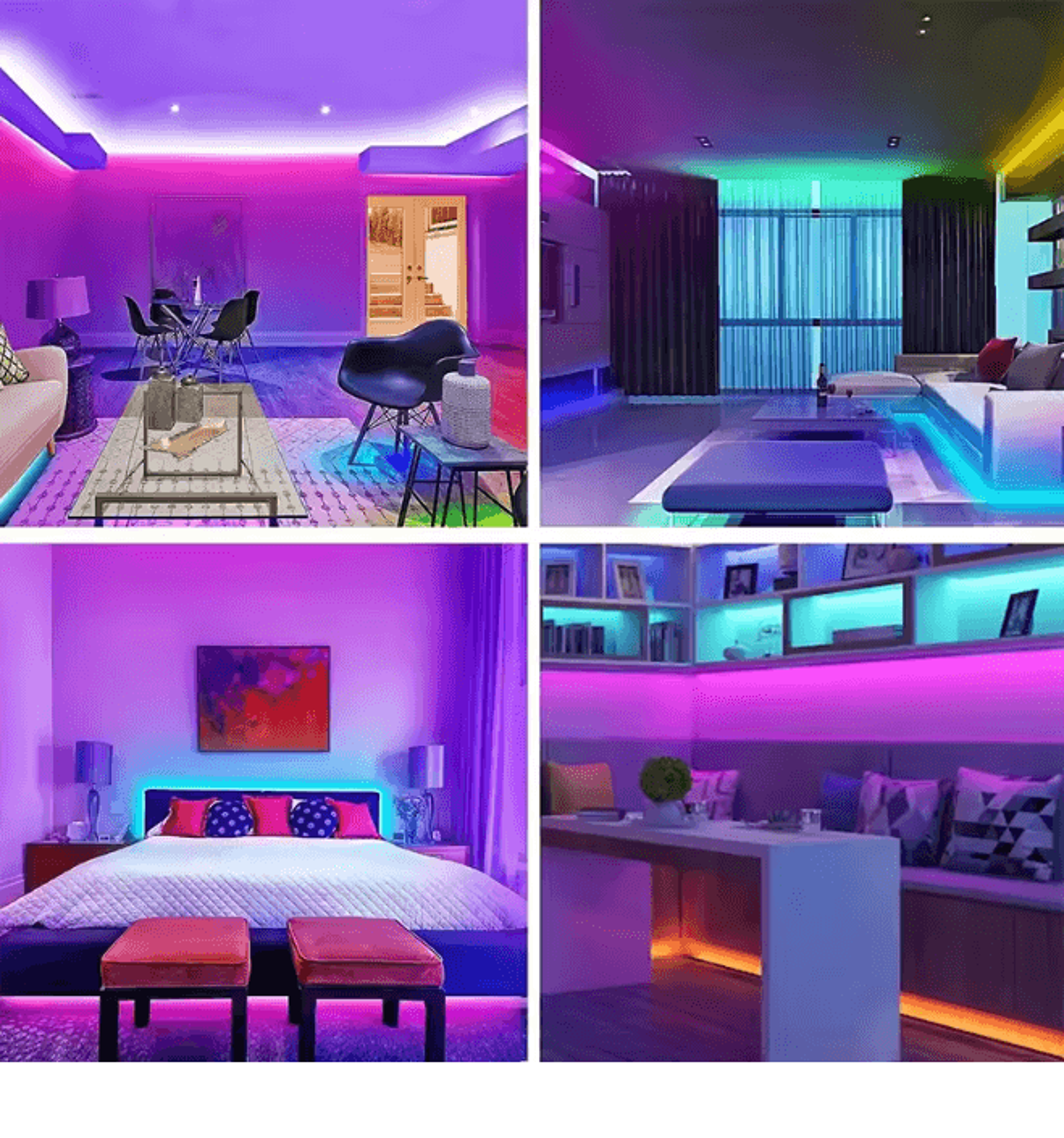 RGB LED Strip Light USB Bluetooth Color Changing Flexible Light Tape 2