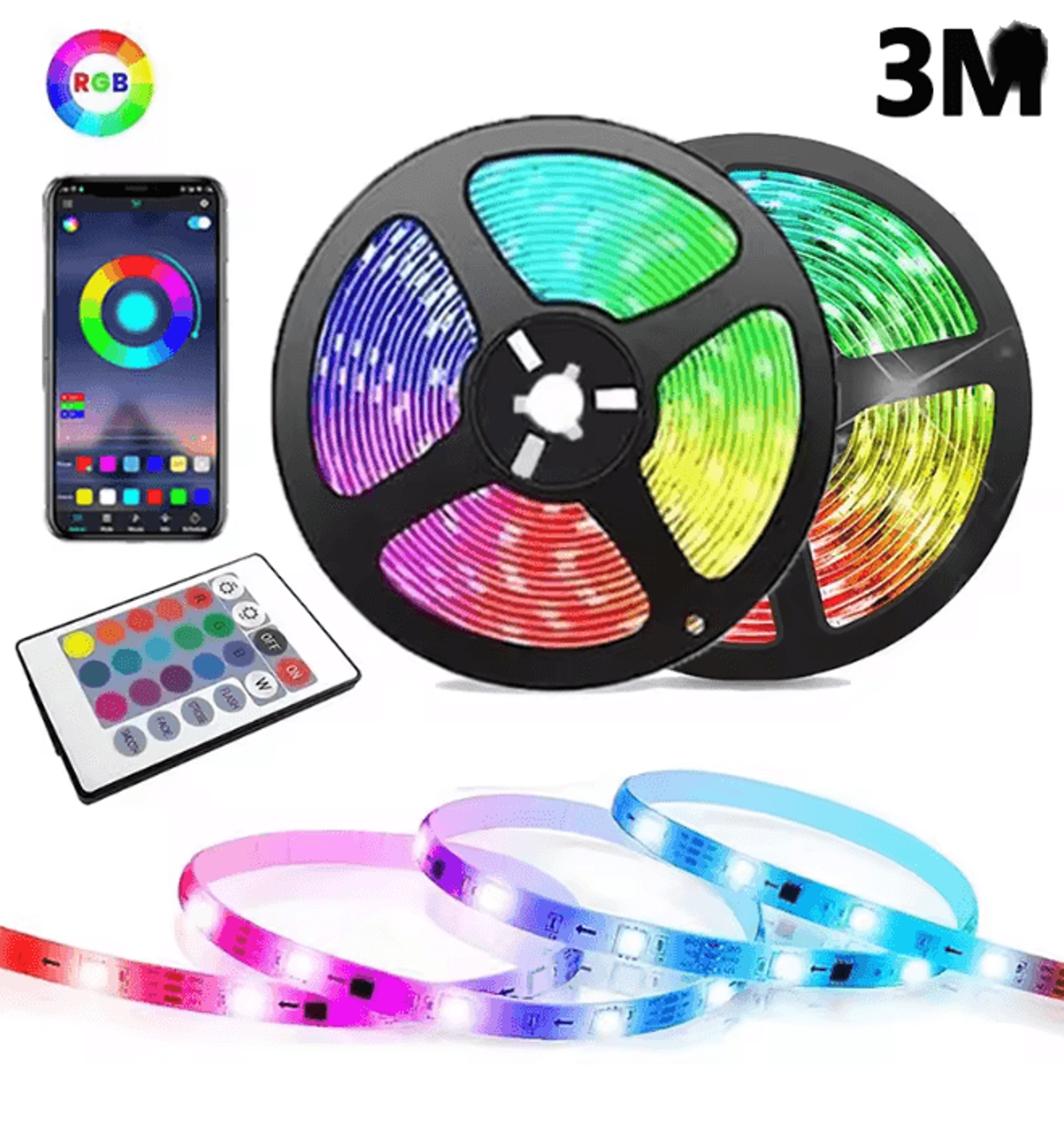 RGB LED Strip Light USB Bluetooth Color Changing Flexible Light Tape 7