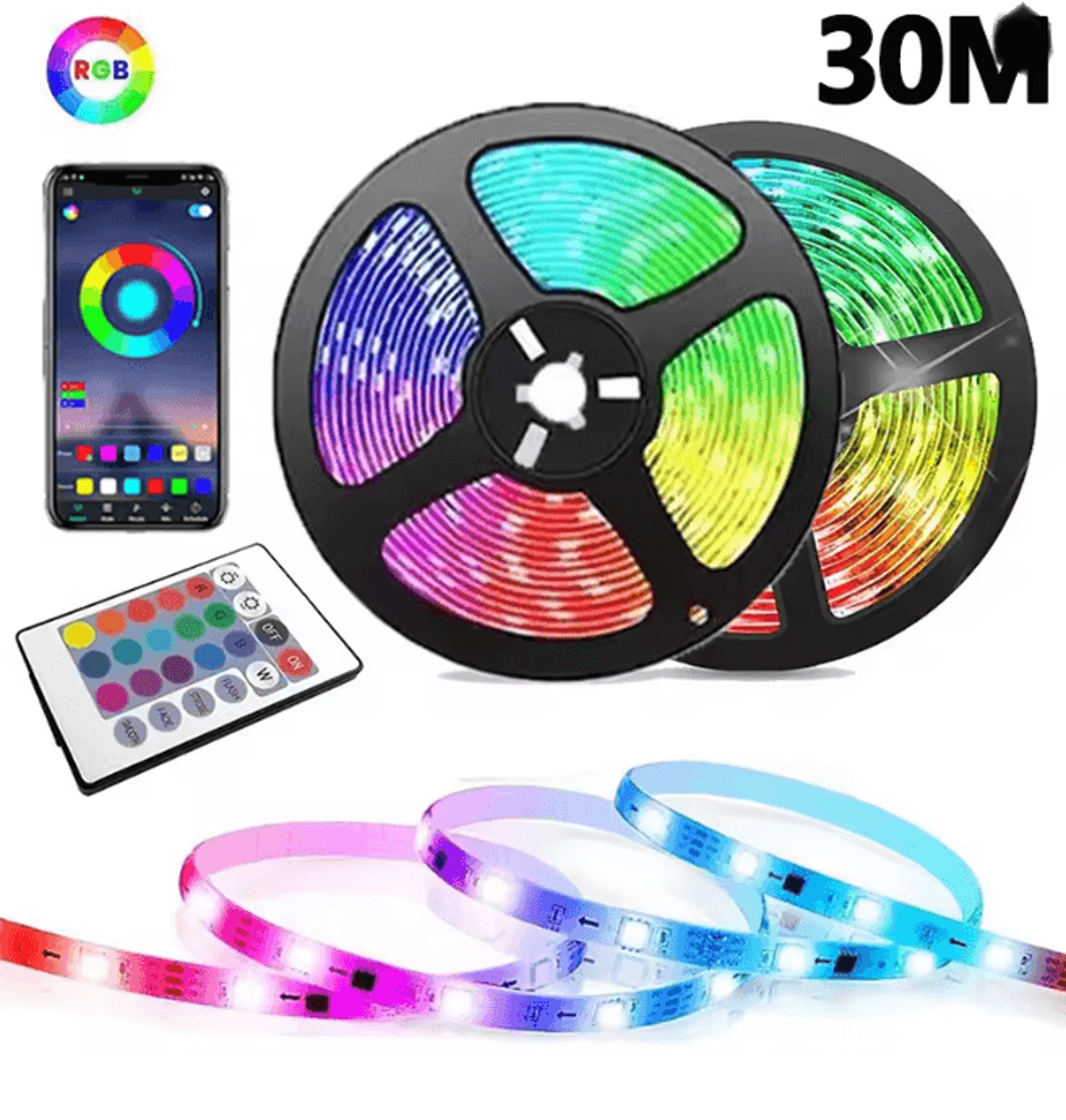 RGB LED Strip Light USB Bluetooth Color Changing Flexible Light Tape 8