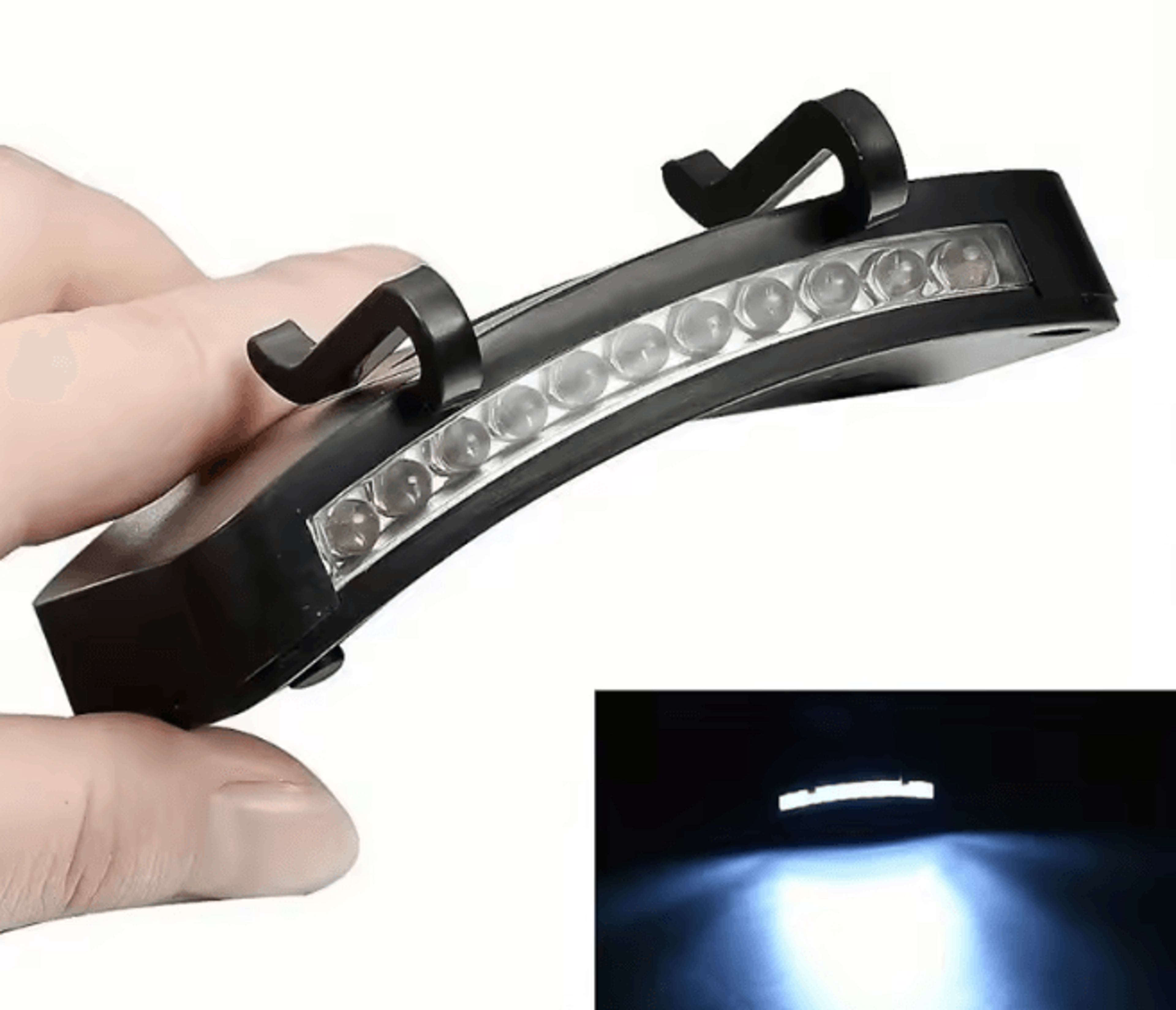 Super Bright LED Headlamp Hat Clip Flashlight For Night Fishing And Outdoor Use 2
