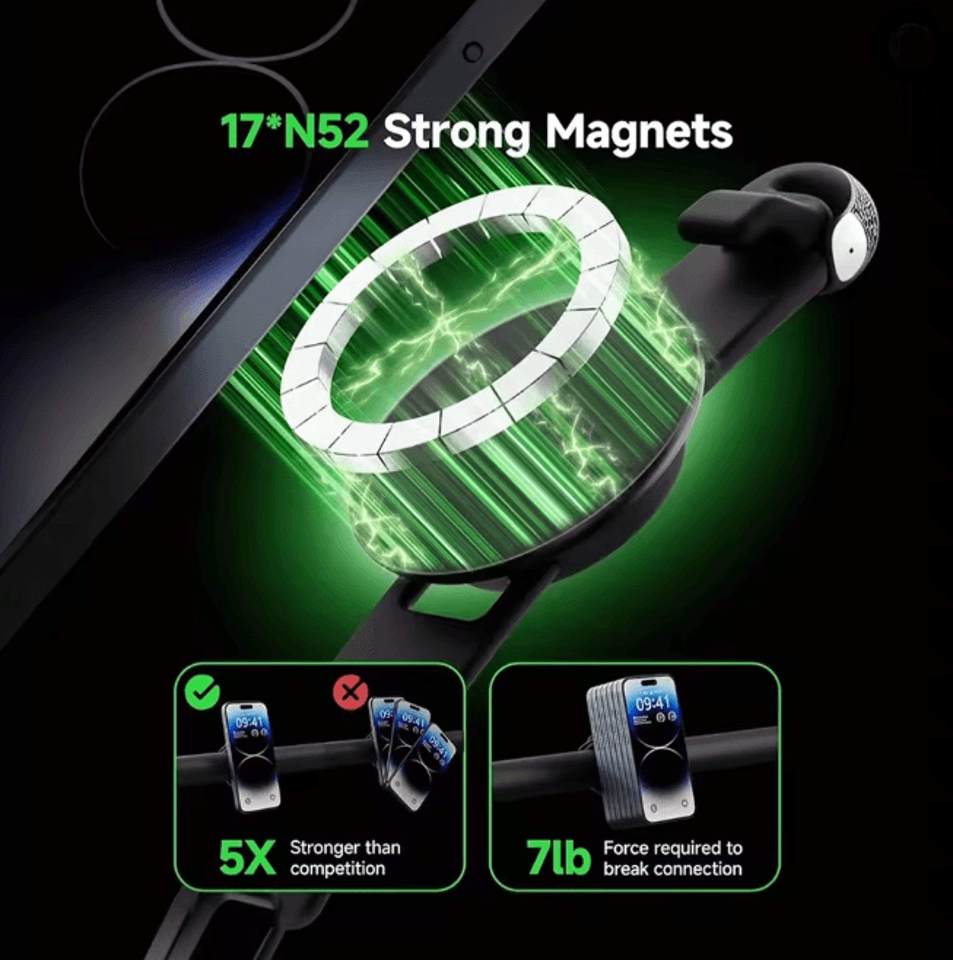 Magnetic MagSafe Phone Mount Adjustable Bar Holder For Gym And Fitness 2