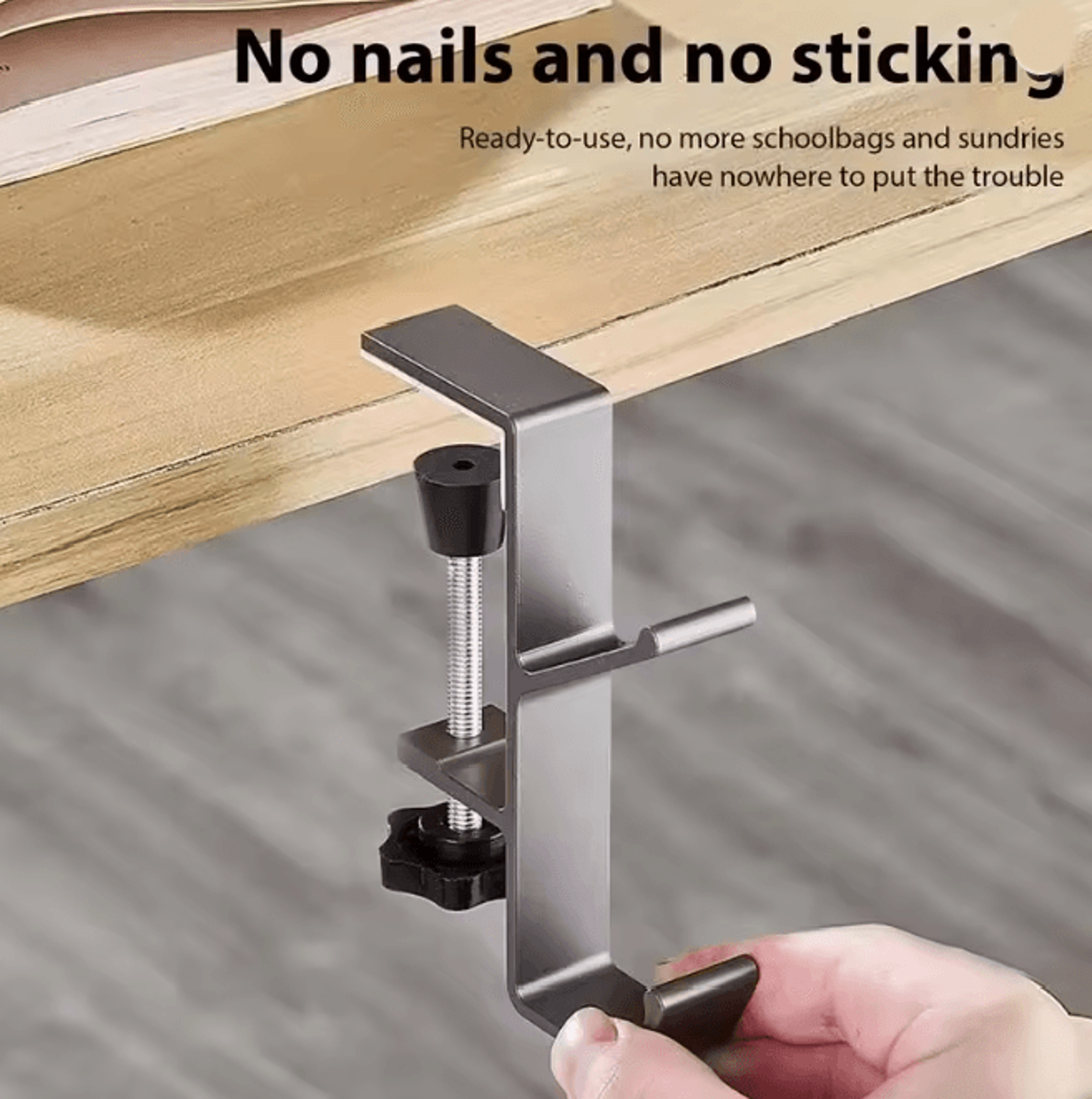 Under Desk Headphone Stand Clamp Mount Aluminum Headset Holder 3