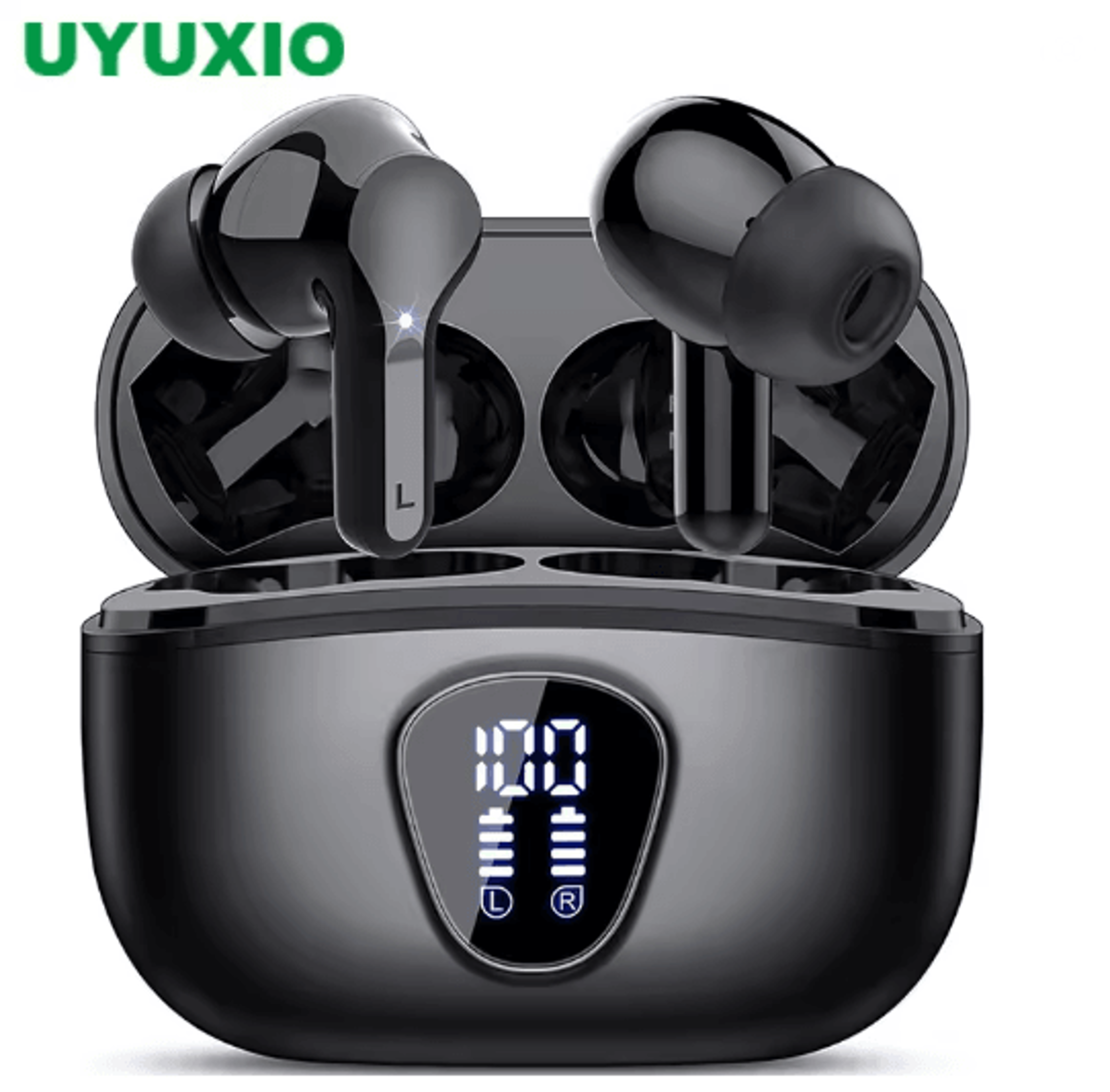 UYUXIO Wireless Earbuds Bluetooth 53 HiFi Stereo With LED Display Noise Cancelling Mic 4