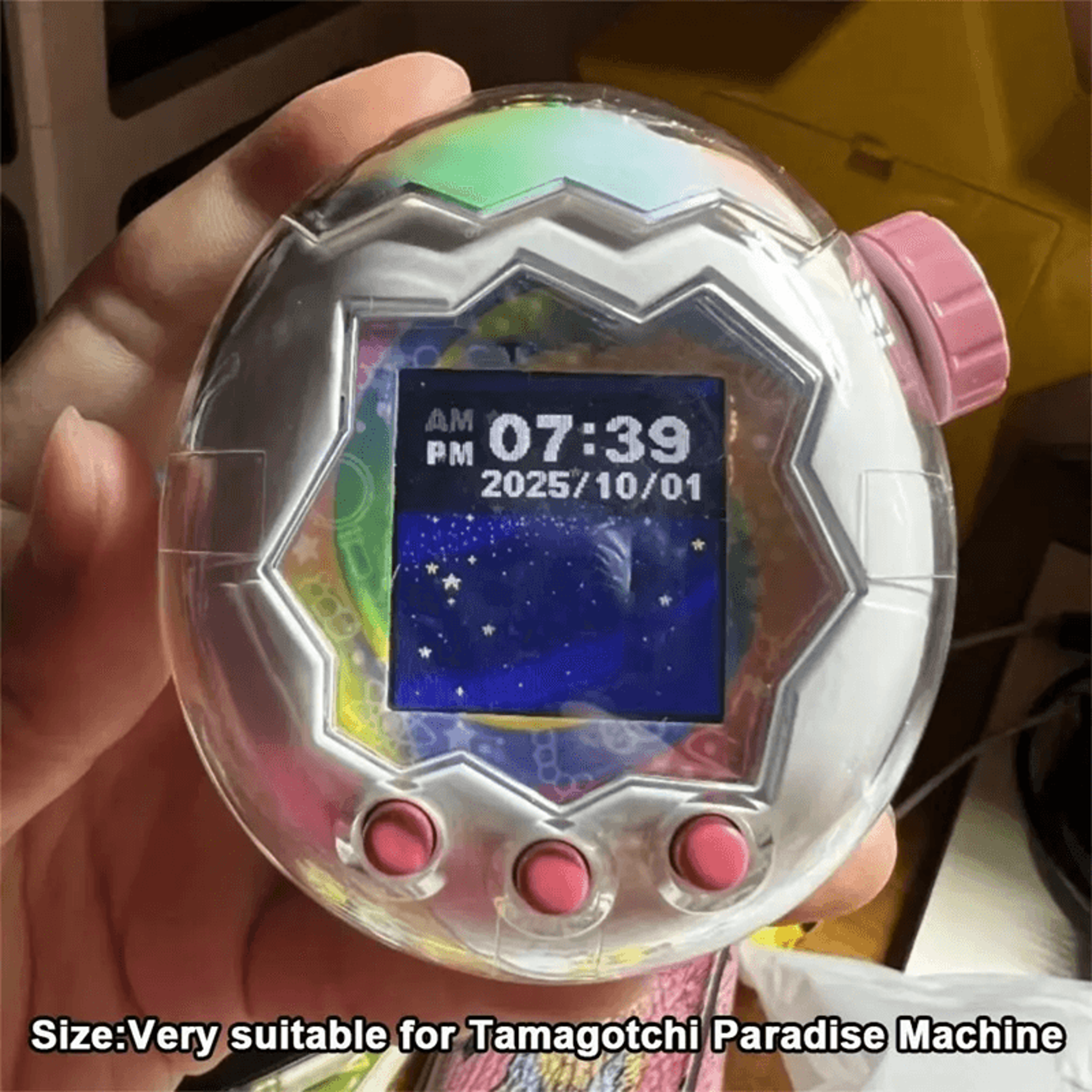 Clear Acrylic Protective Case For Tamagotchi Paradise With Rotating Cap 0