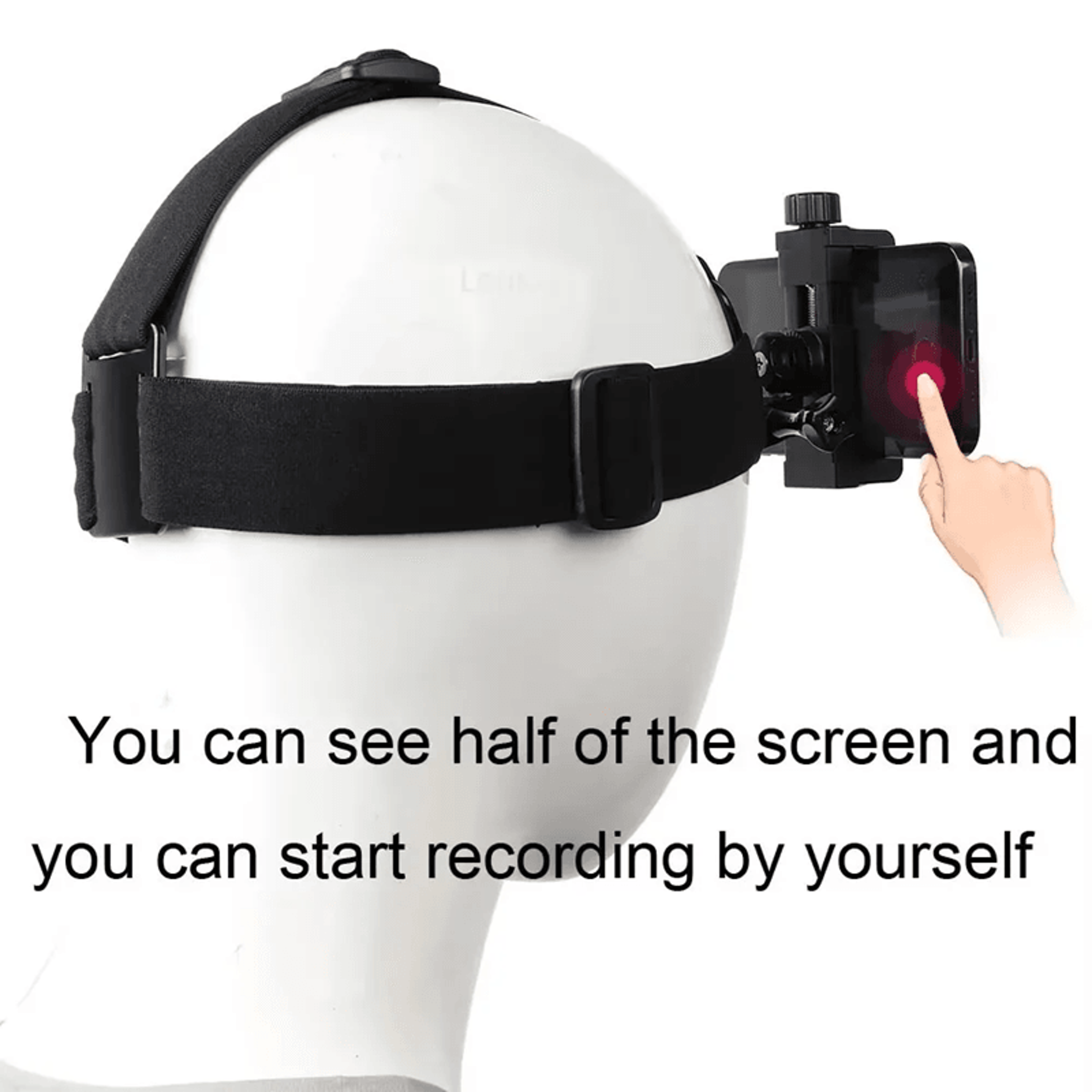 Head Mounted Phone Holder Headband First Person Recording Bracket 1