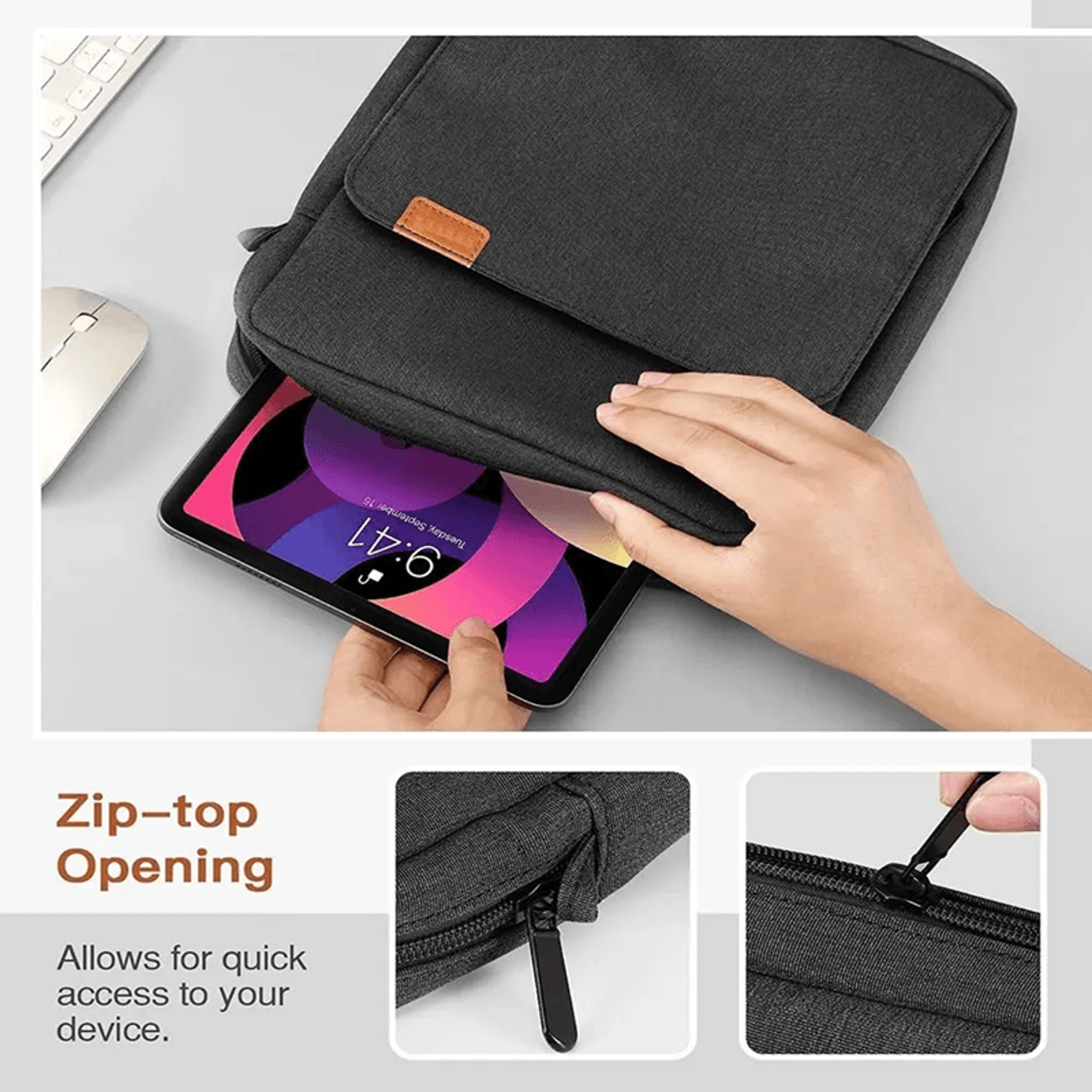 Crossbody Tablet Bag Shoulder Messenger Case For IPad And Galaxy Tab 1