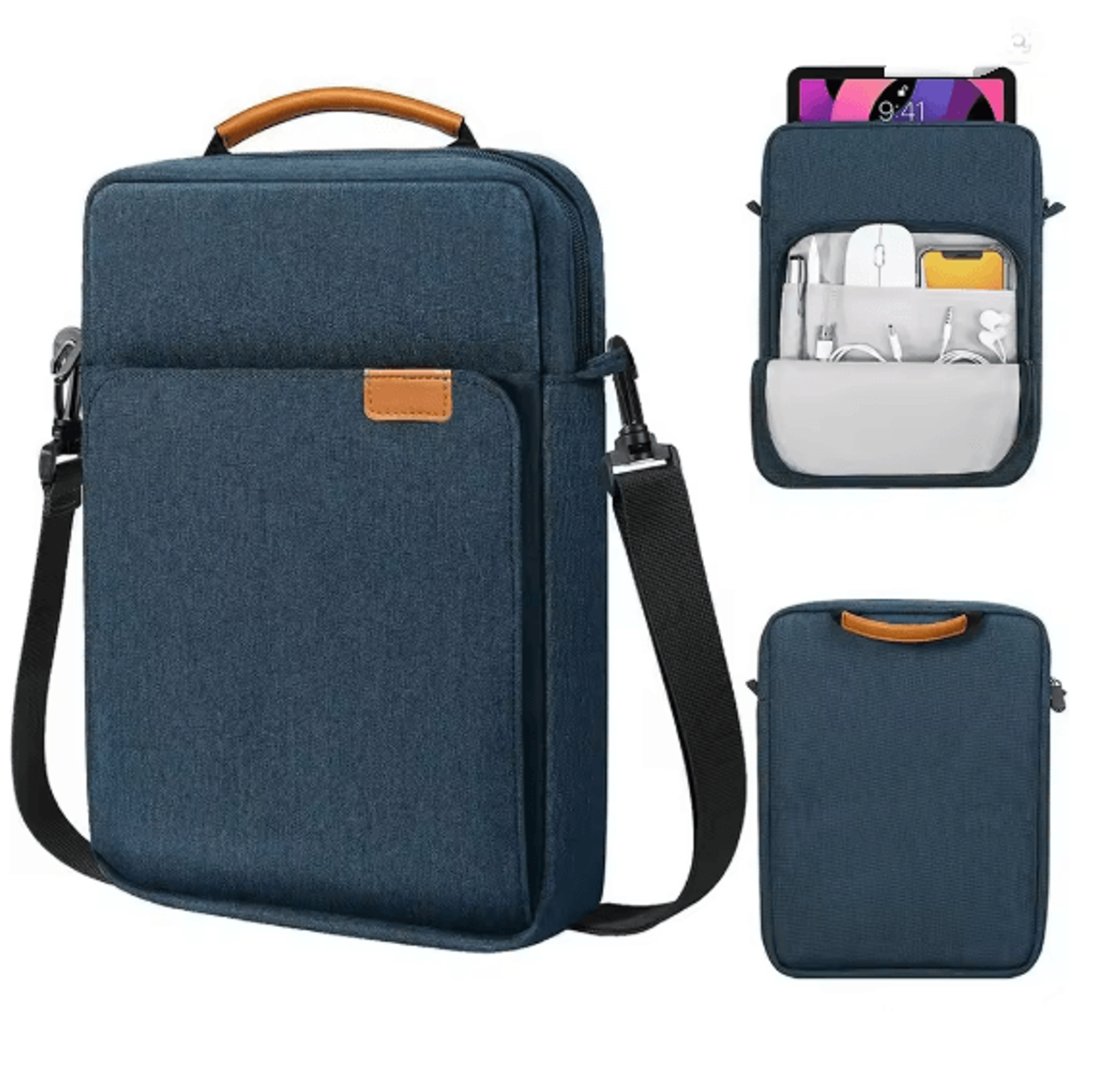Crossbody Tablet Bag Shoulder Messenger Case For IPad And Galaxy Tab 3