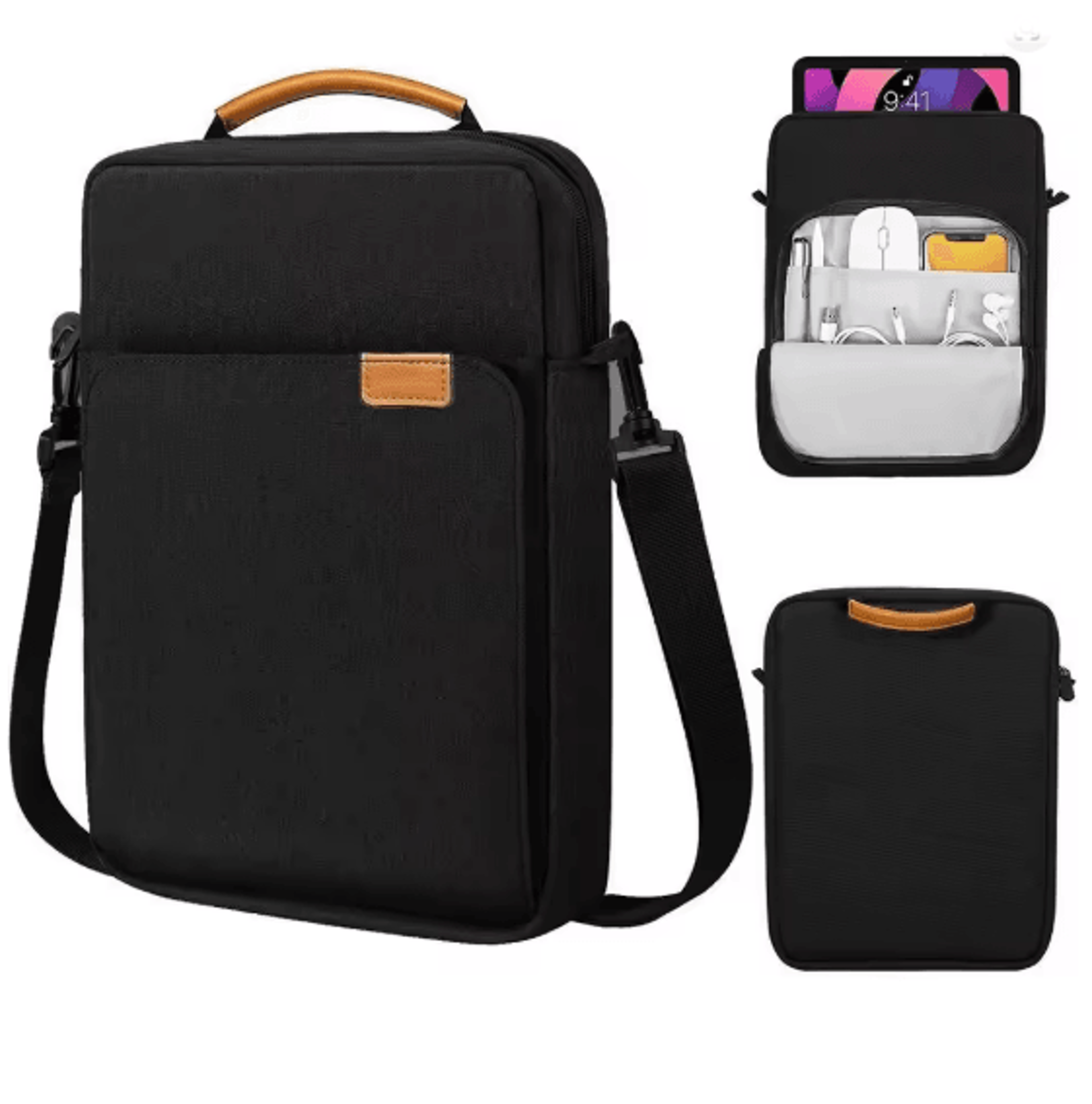 Crossbody Tablet Bag Shoulder Messenger Case For IPad And Galaxy Tab 8