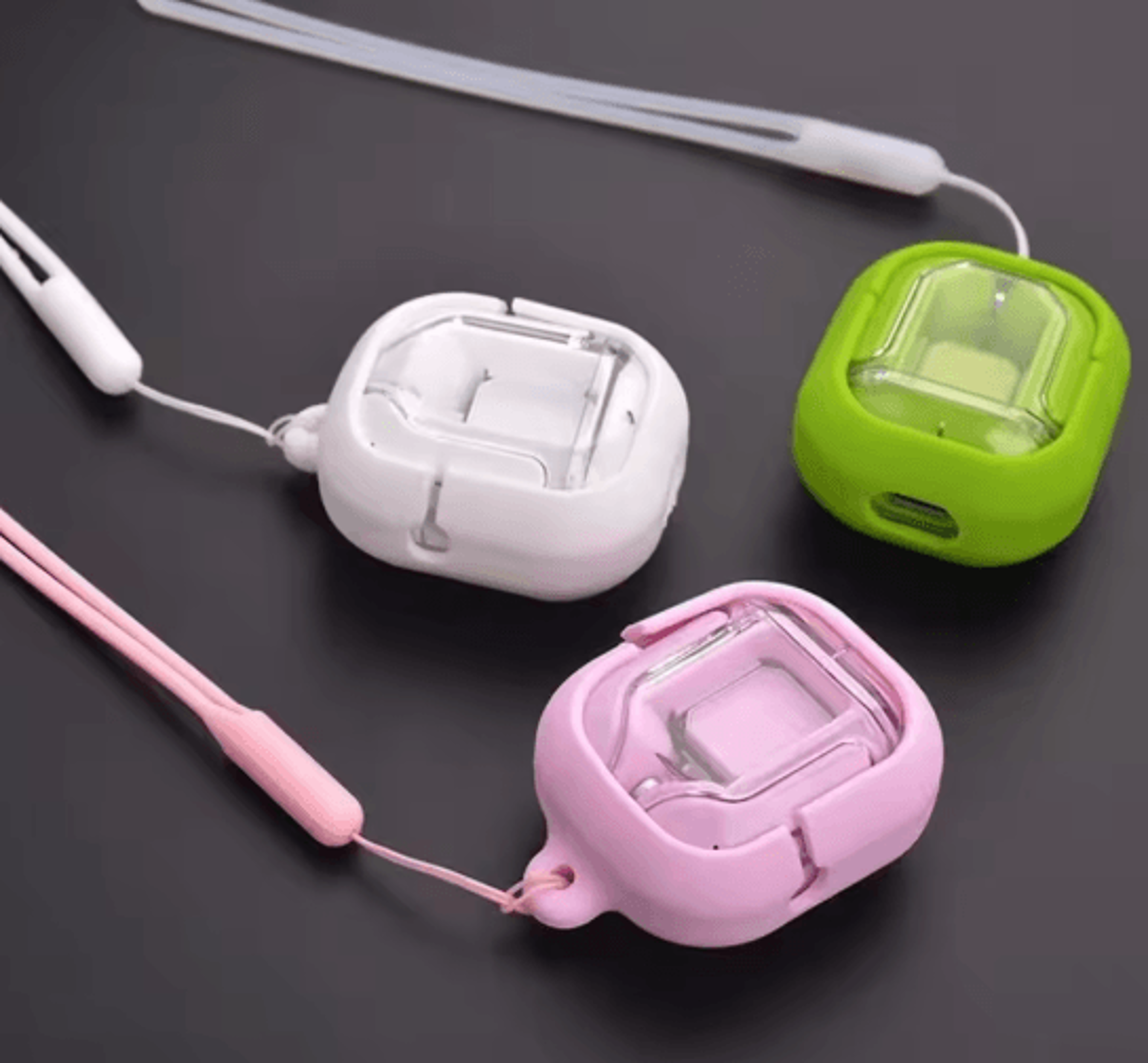 Silicone Earbuds Case With Lanyard Protective Cover For HQAi H4 0