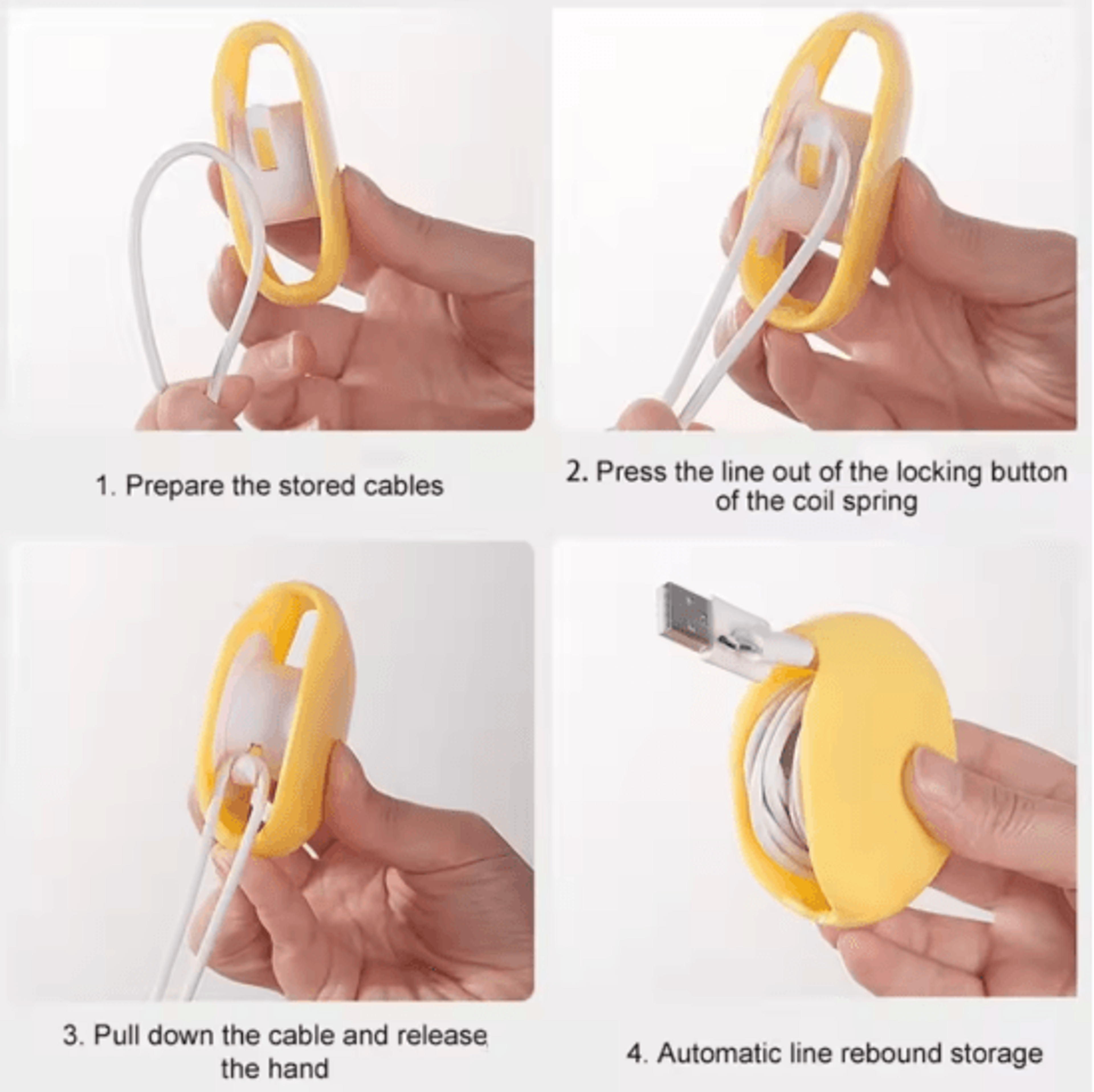 Automatic Retractable Earphone Cable Organizer Desktop Cord Winder 1