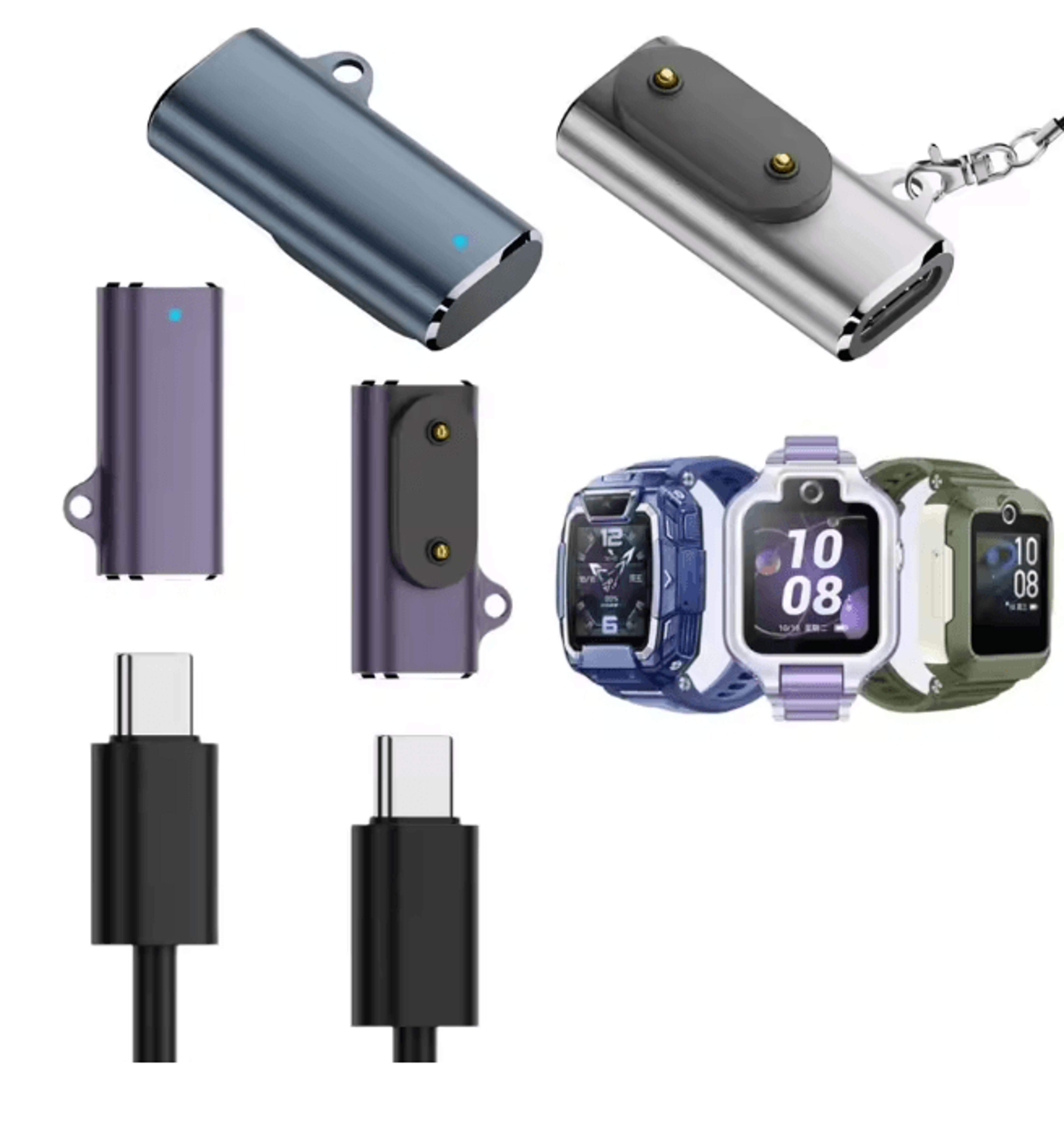 Huawei Band Magnetic Type C Watch Charger Adapter High Speed USB C Converter 2