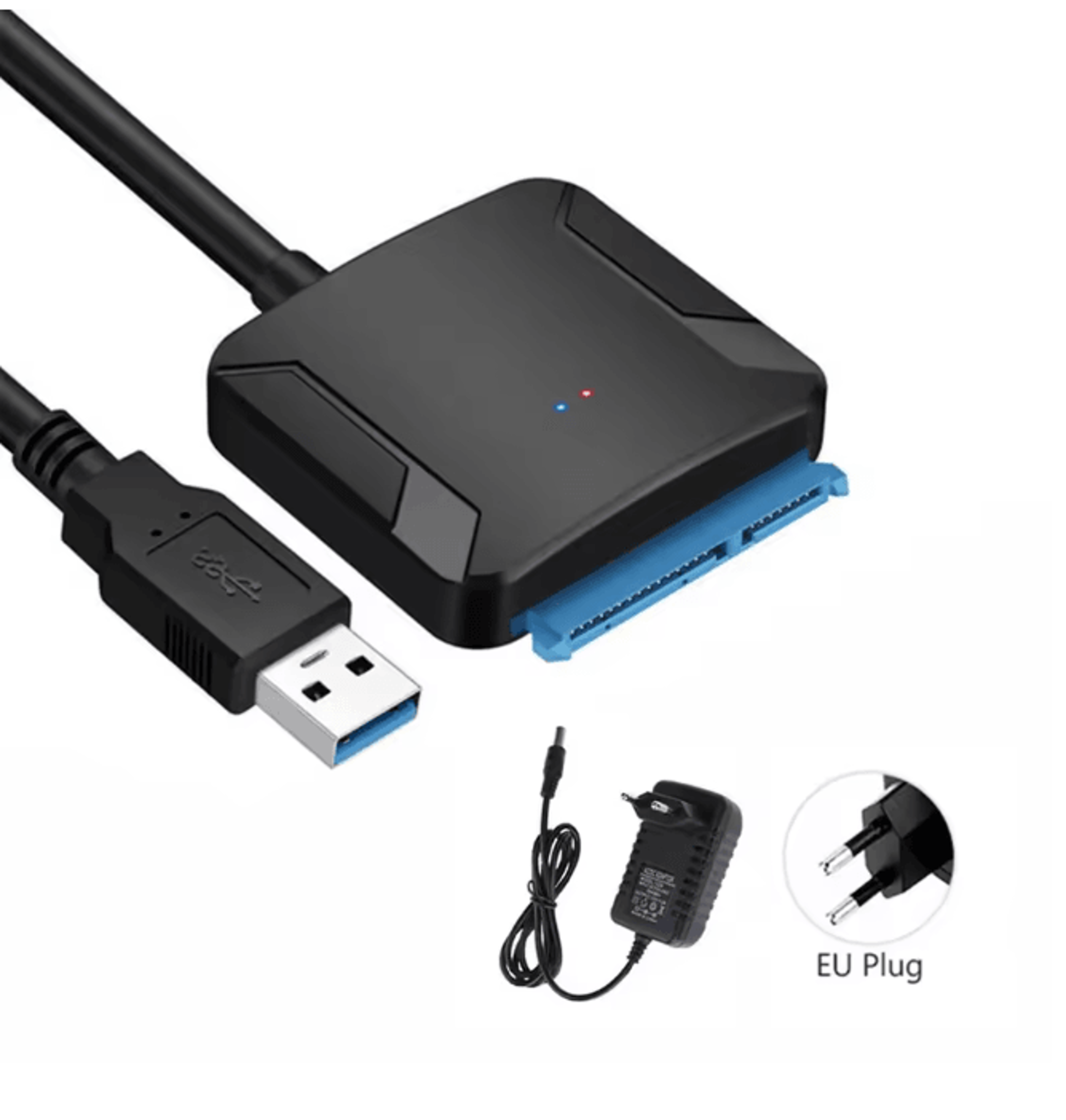 SATA To USB 30 Adapter Cable For SSD And HDD With Power Supply 4
