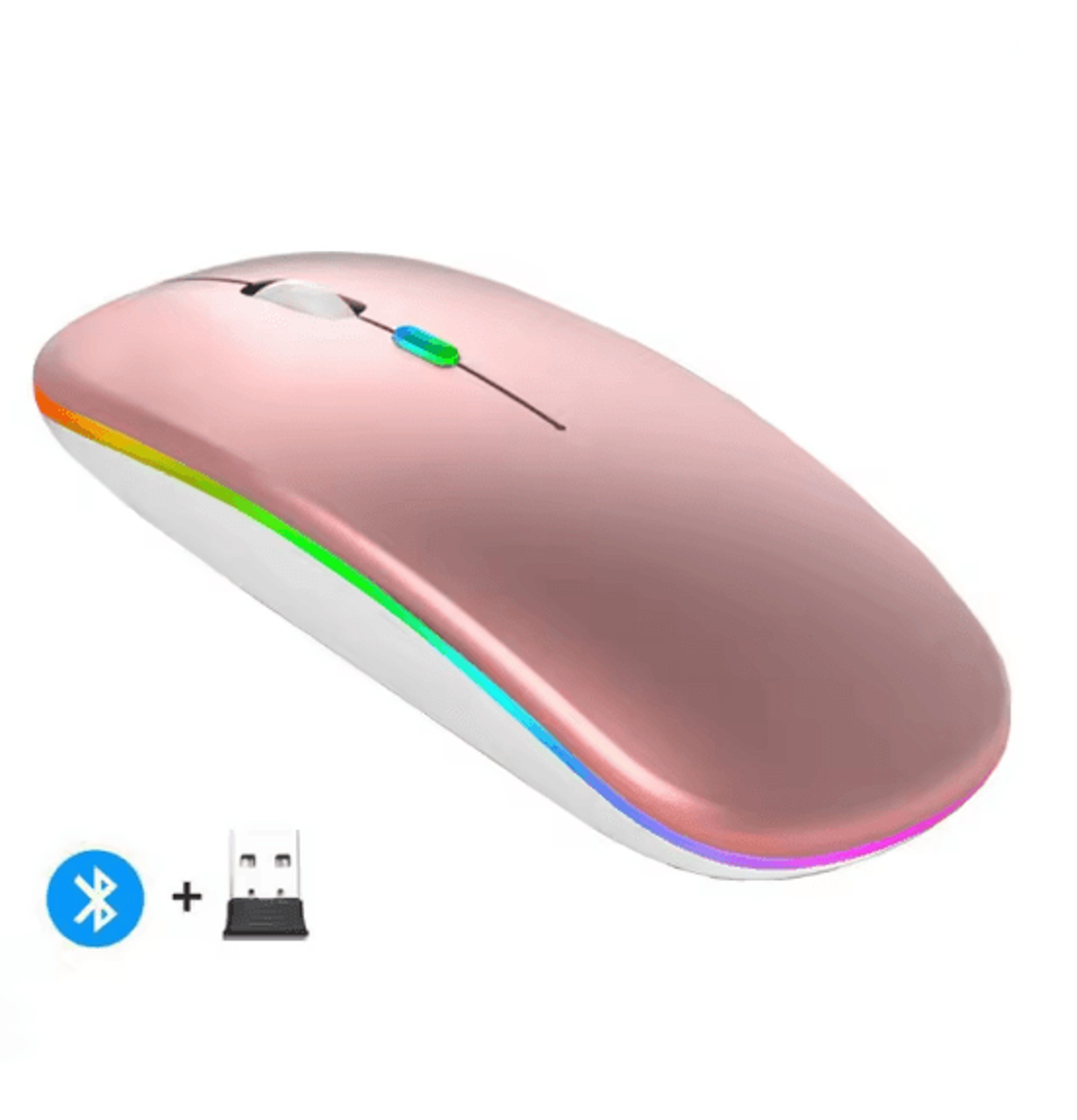 Silent Dual Mode Rechargeable Wireless Mouse For Laptop And PC 12