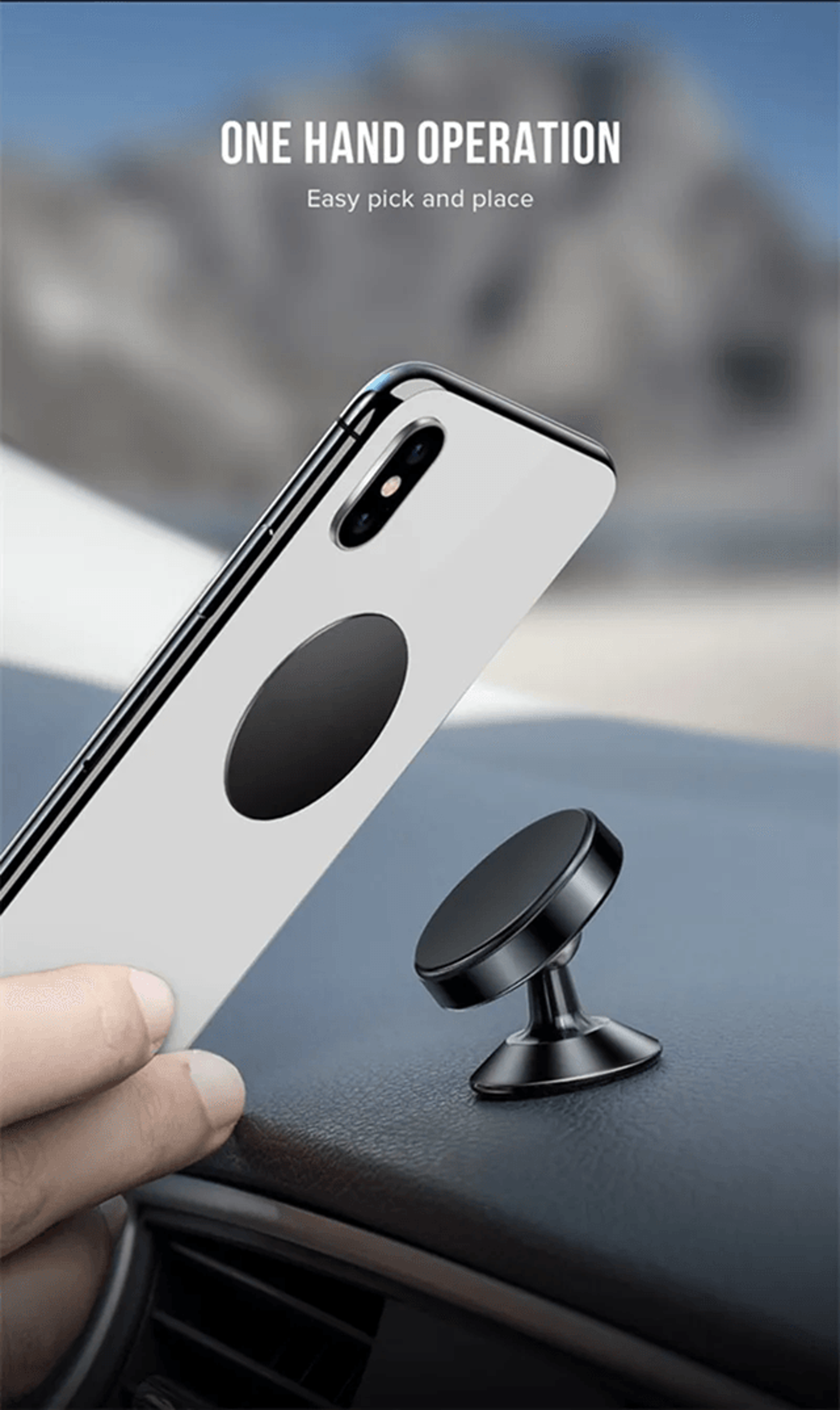 Super Magnetic Car Phone Holder Dashboard Mount For Smartphones 2