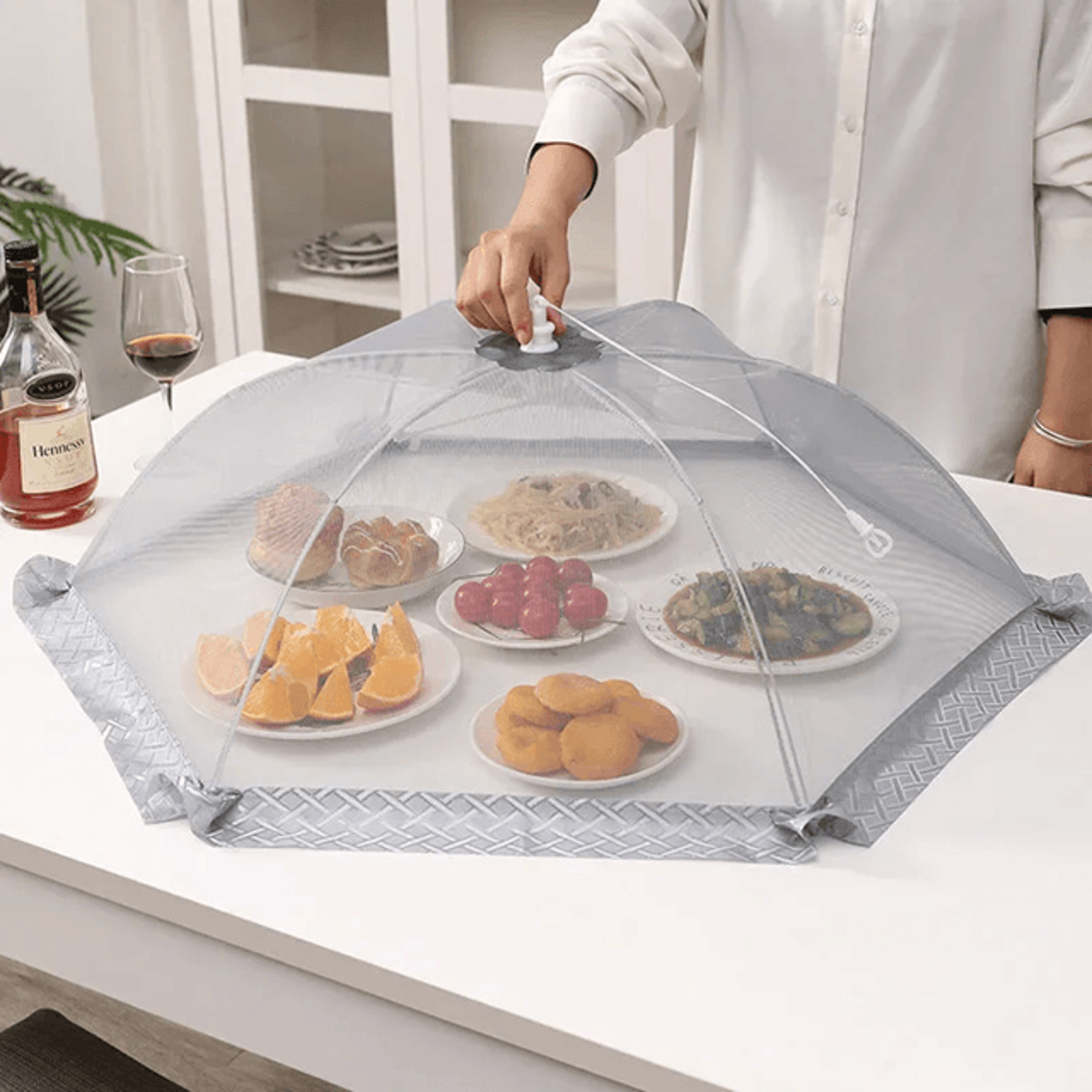 Foldable Mesh Food Cover For Dining Table And Picnic Use 0