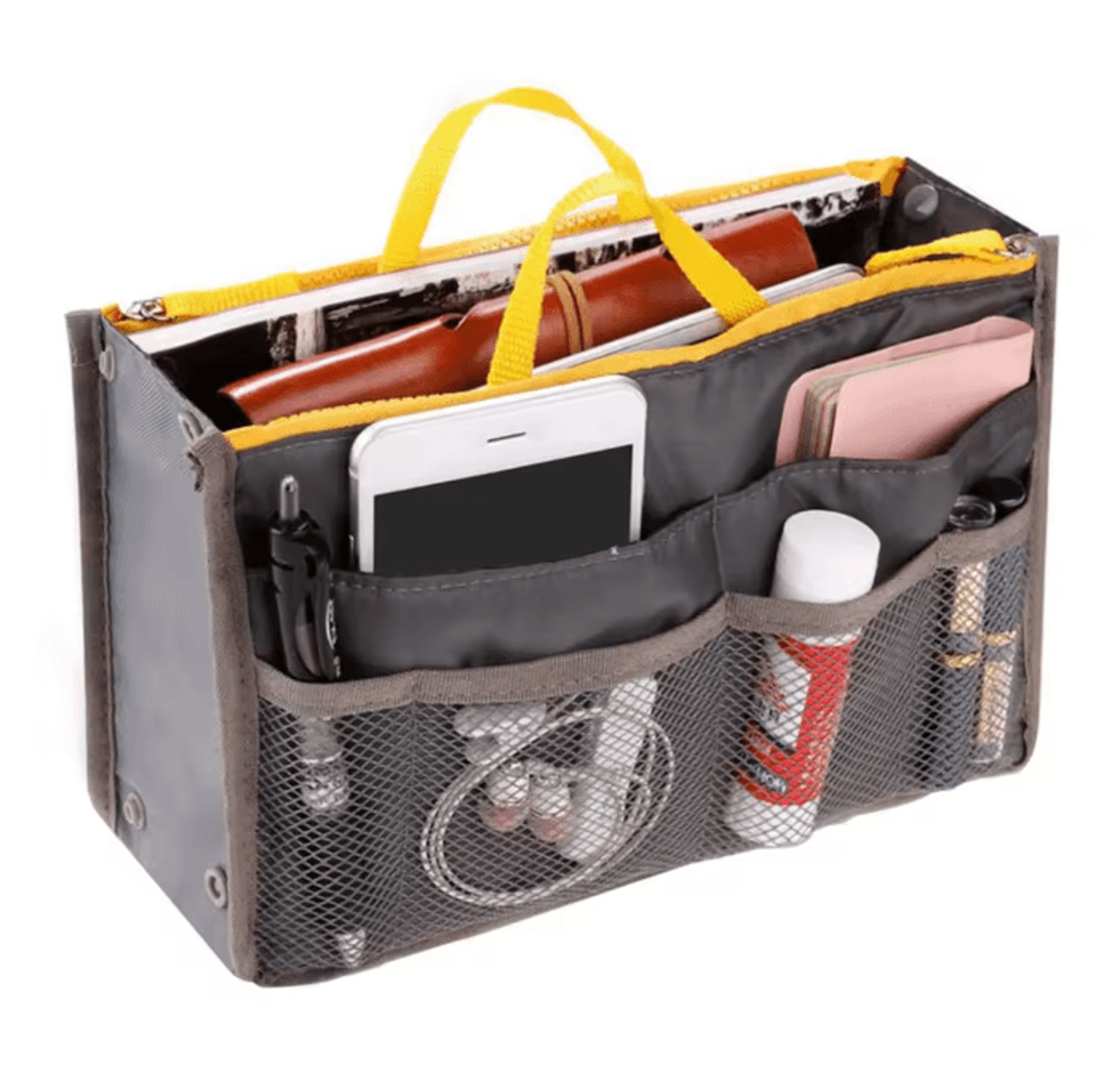 OrganizeEase Handbag Insert Organizer Nylon Purse Liner Travel Tote 7