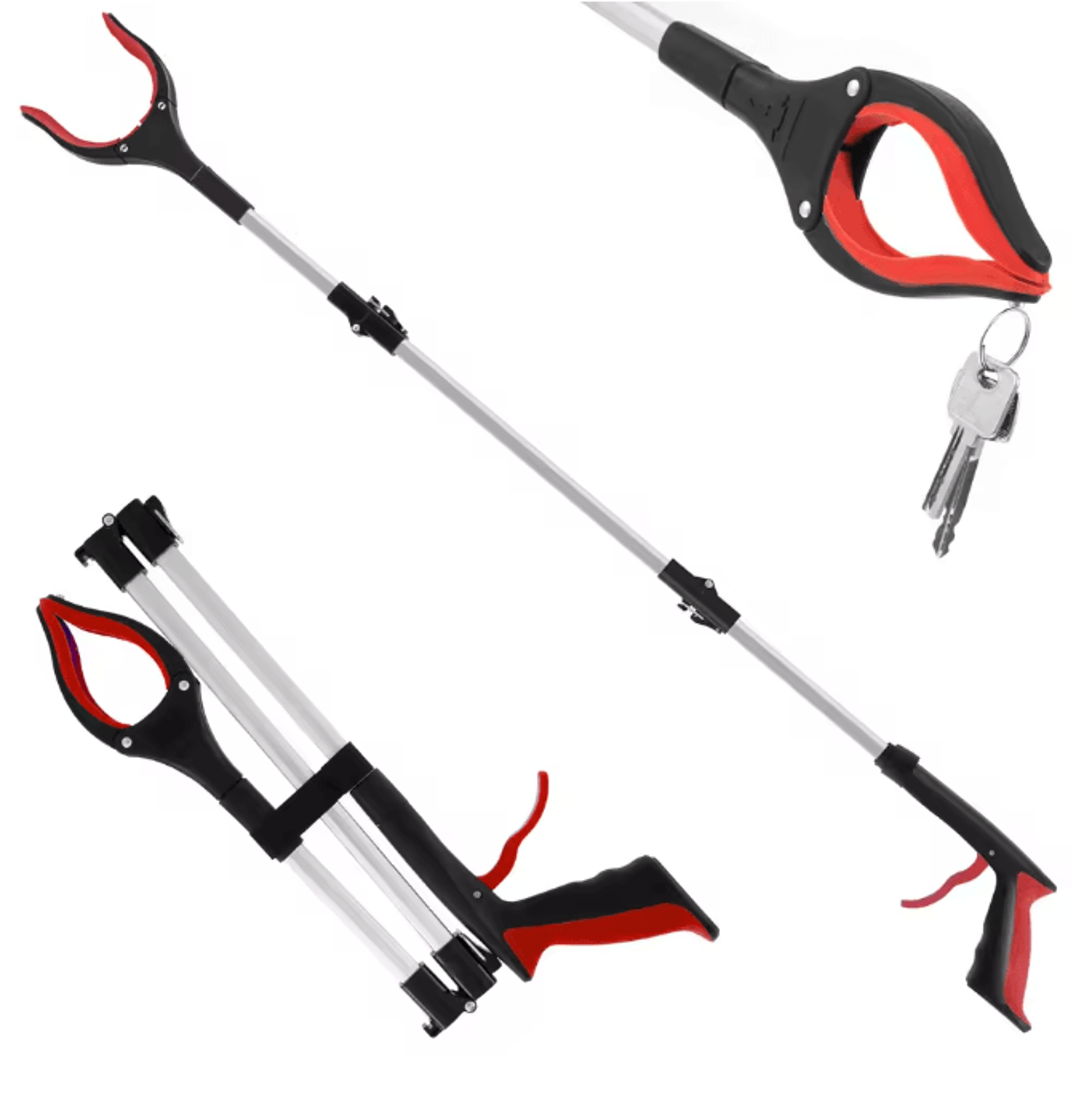 ReachEase Foldable Grabber Tool Non Slip Jaw Litter Pickup Stick 6