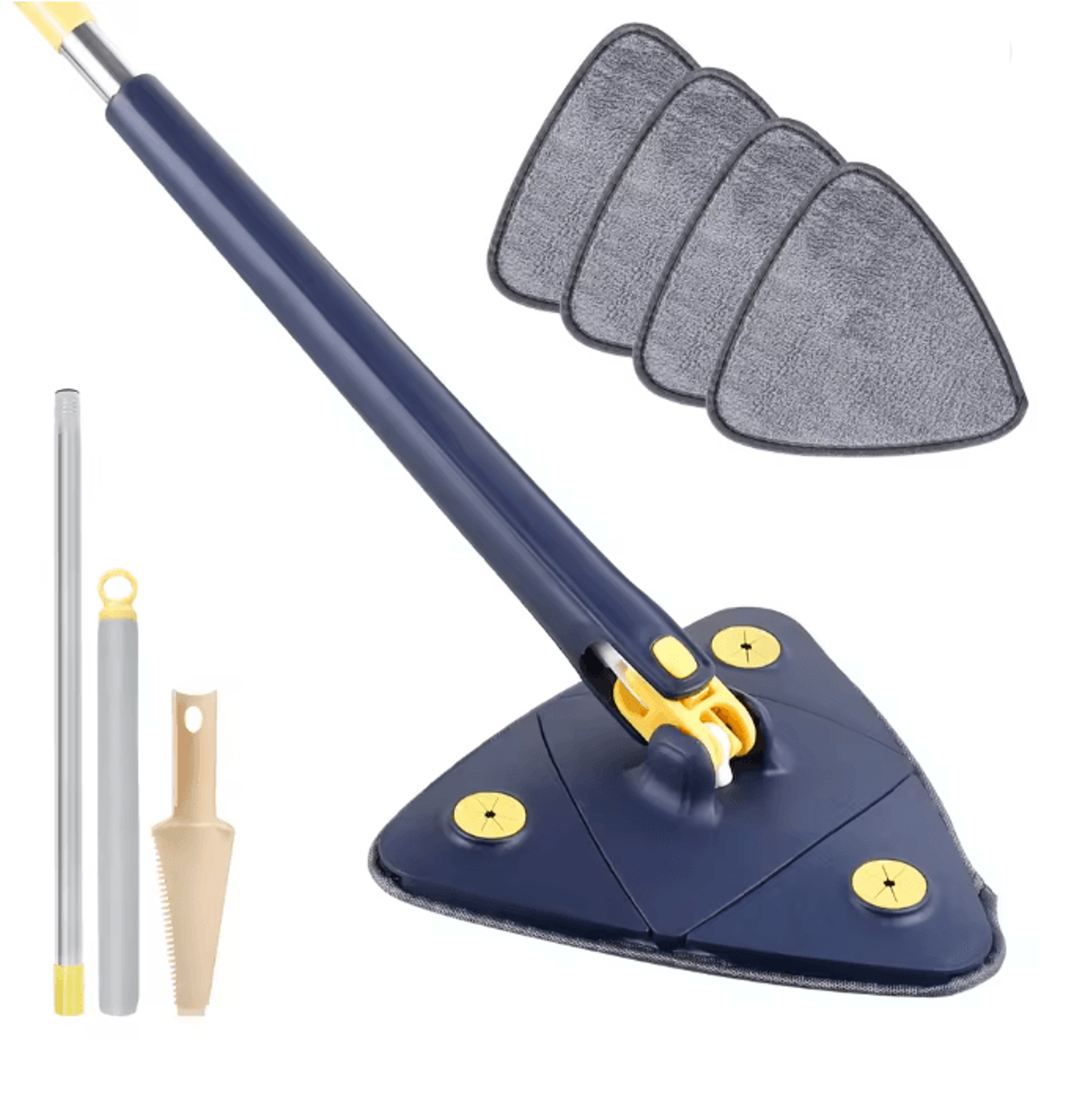 TriClean 360 Rotating Triangle Mop Self Wringing Adjustable Floor Cleaner 5