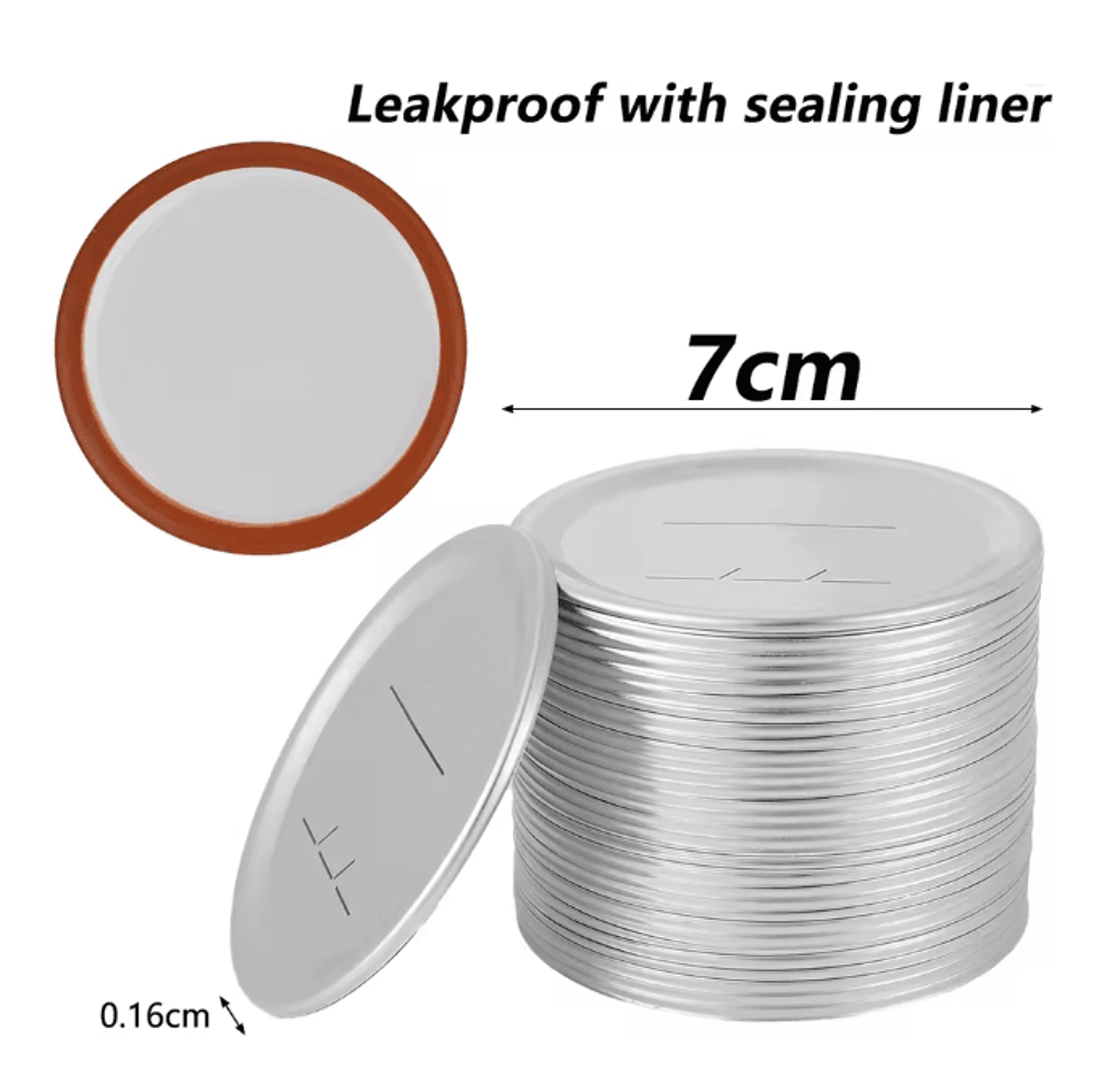 SealFresh Reusable Canning Lids 70mm Regular Mouth Leak Proof Jar Lids Set 3