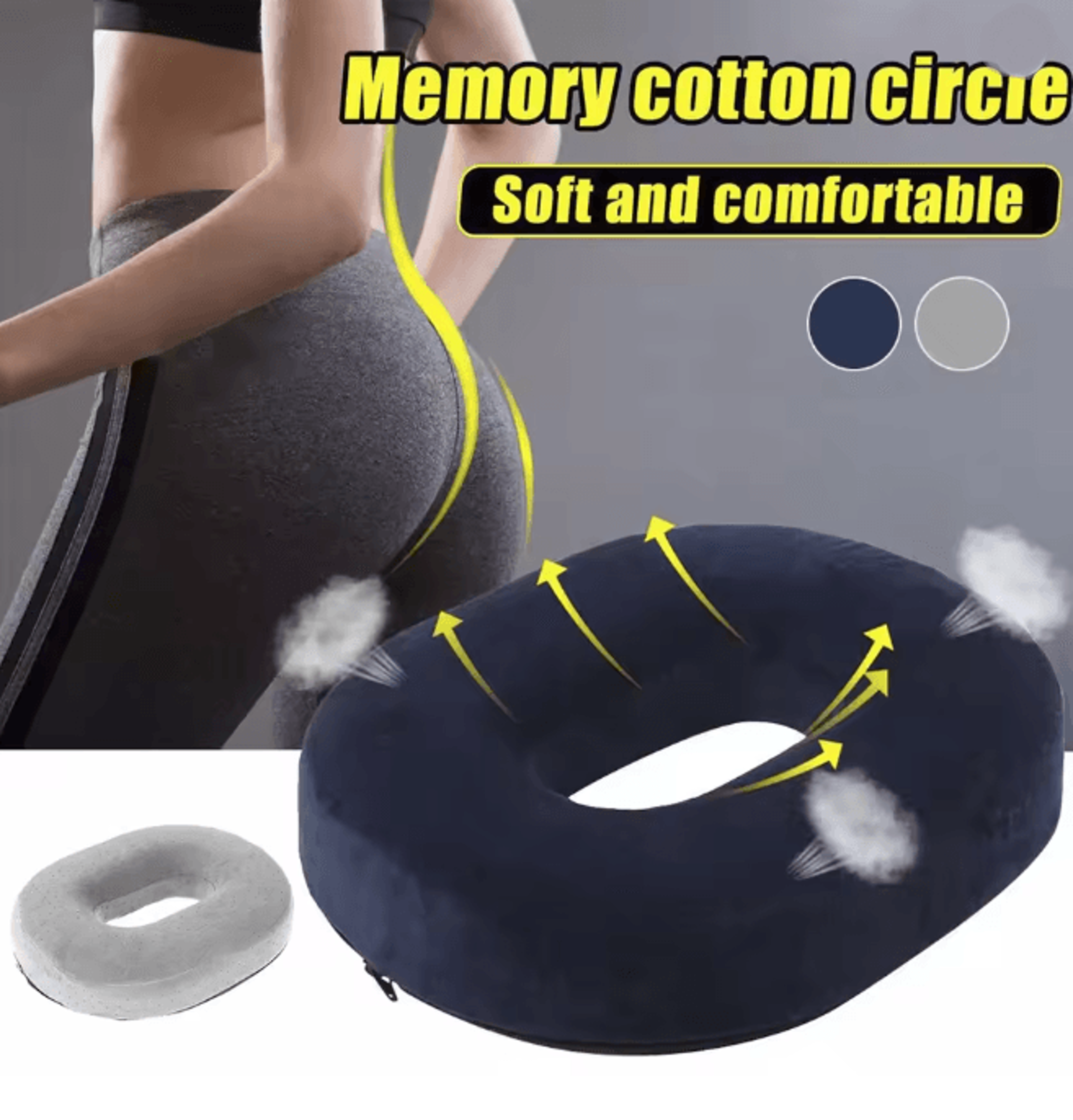 ComfortRing Memory Foam Donut Cushion Tailbone And Pressure Relief Seat Pad 0