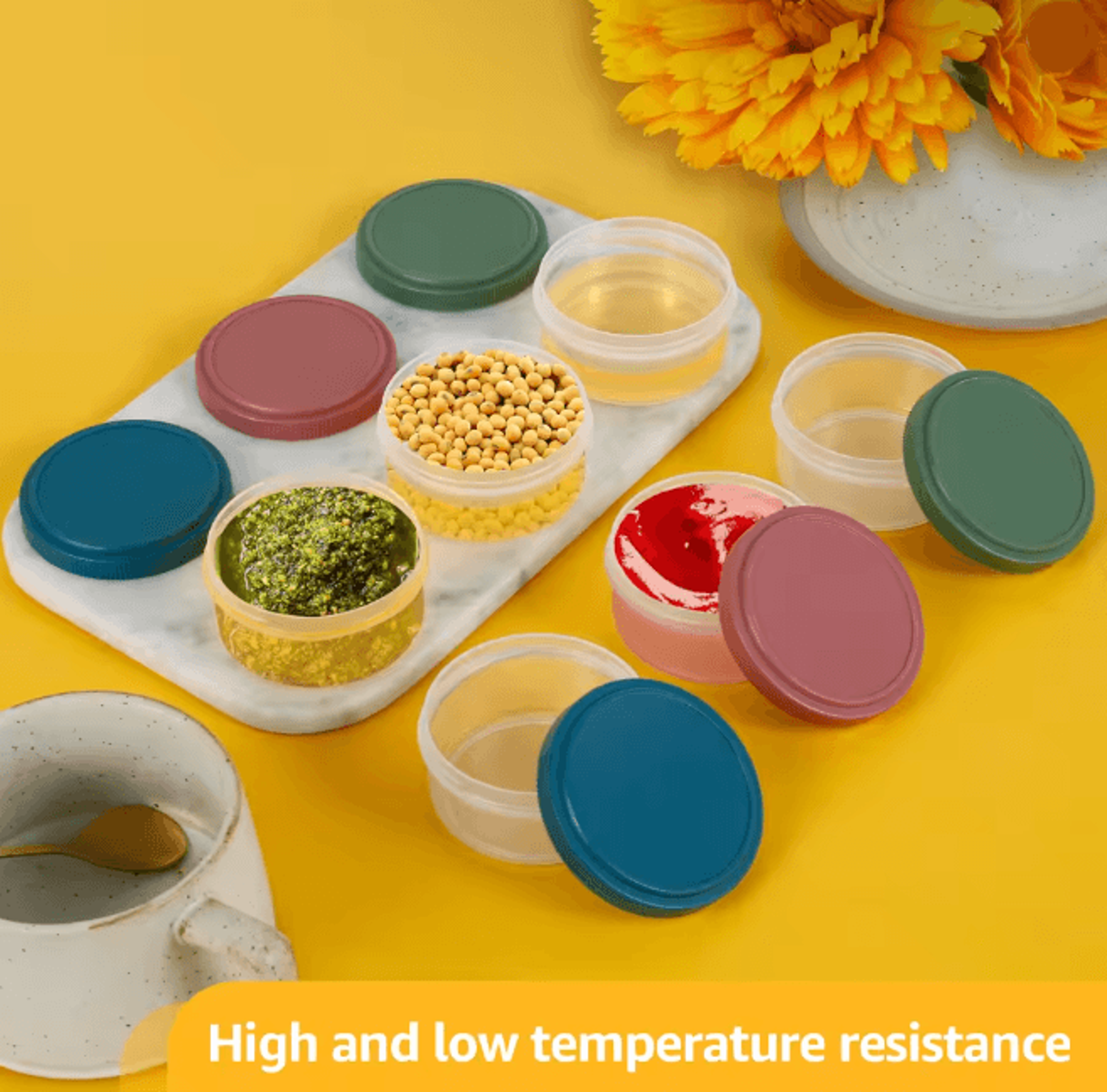 FreshPort Leakproof Salad Dressing Containers Reusable Sauce Cups Set 1