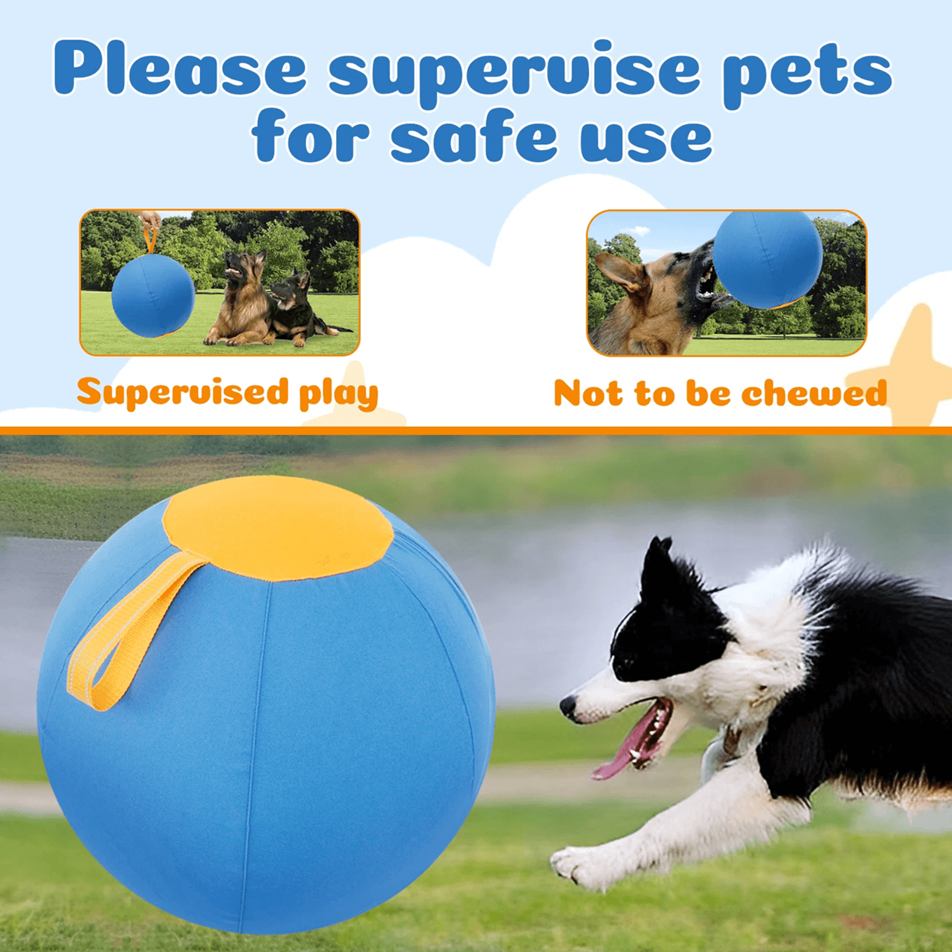 Interactive Herding Ball Dog Toy For Outdoor Training 1
