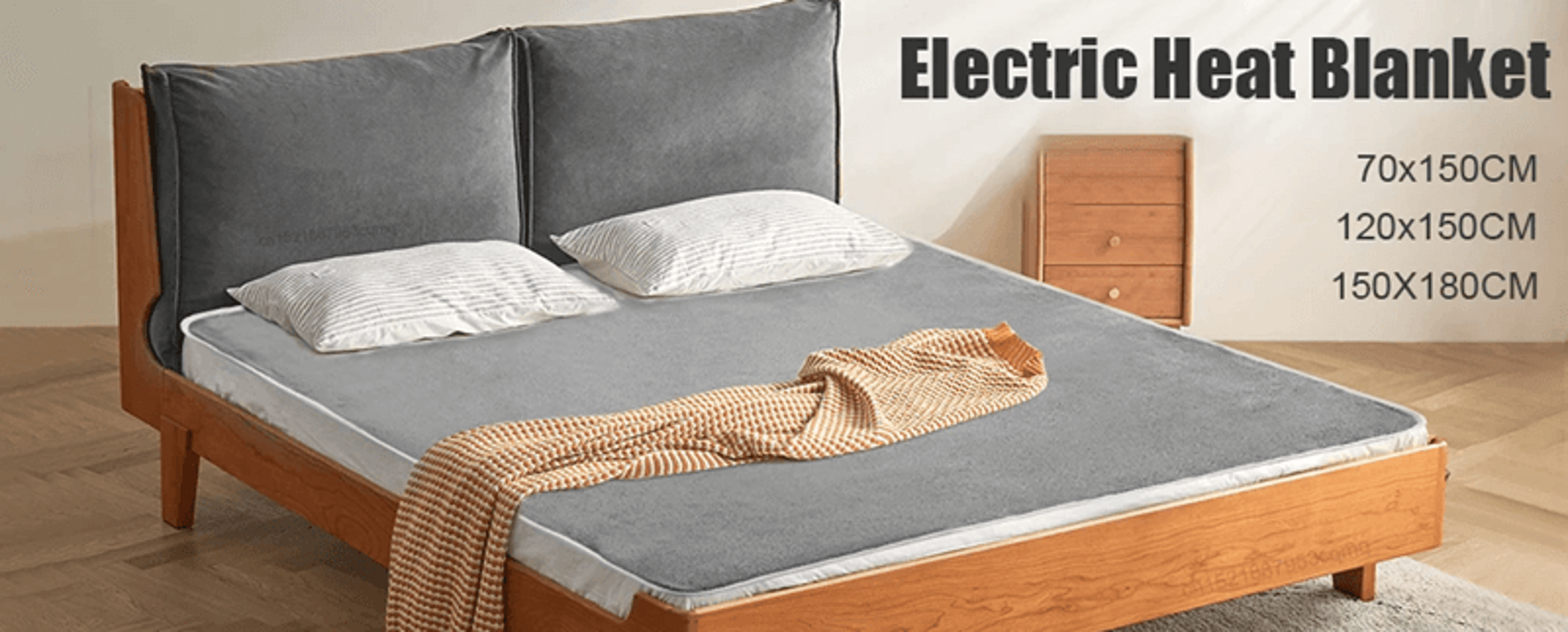 Electric Heated Mattress Pad EU Plug 220V Double Body Warmer 0