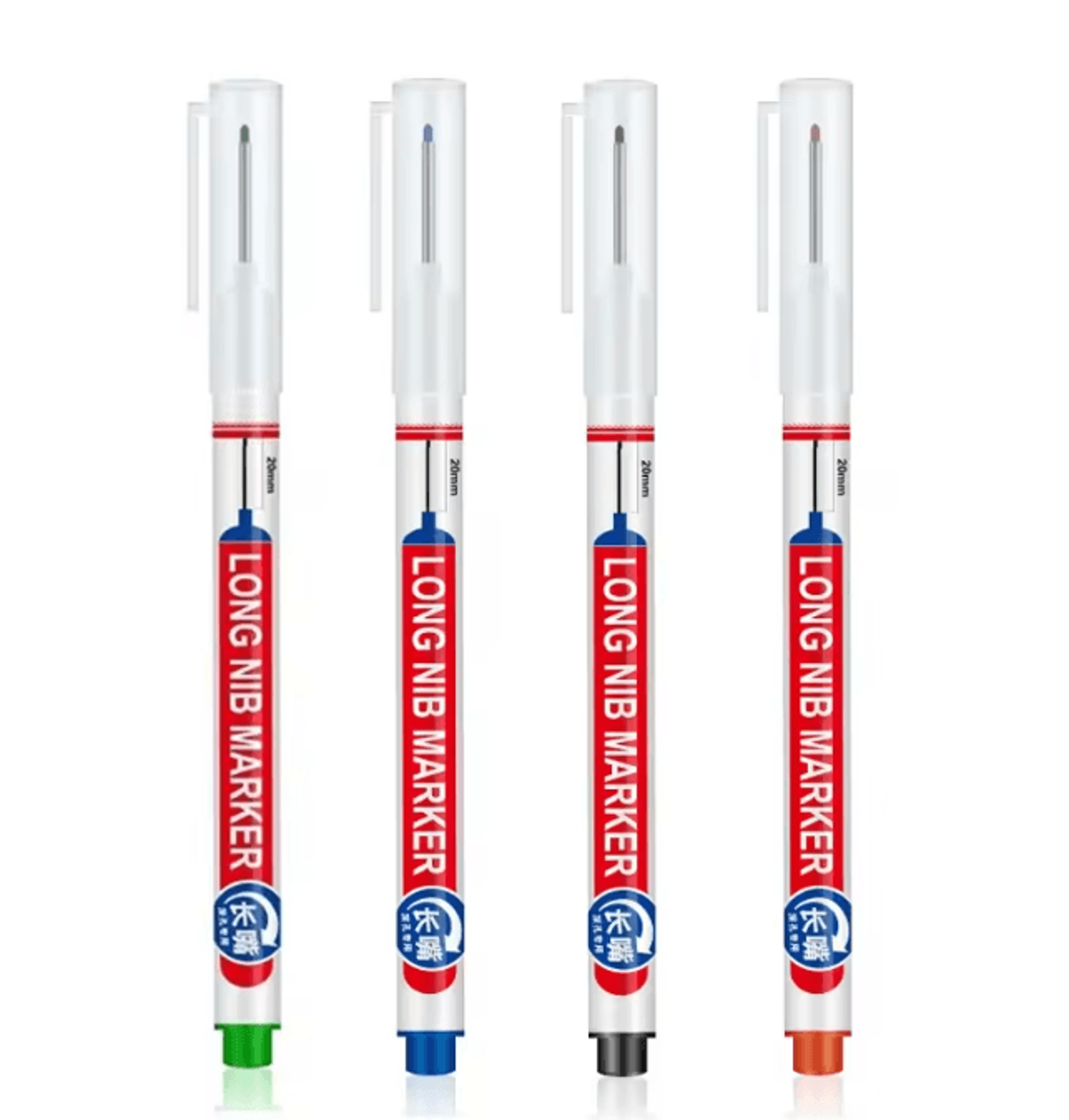 Precision Deep Hole Marker Pen Set Long Nib Waterproof Marking Tool 11