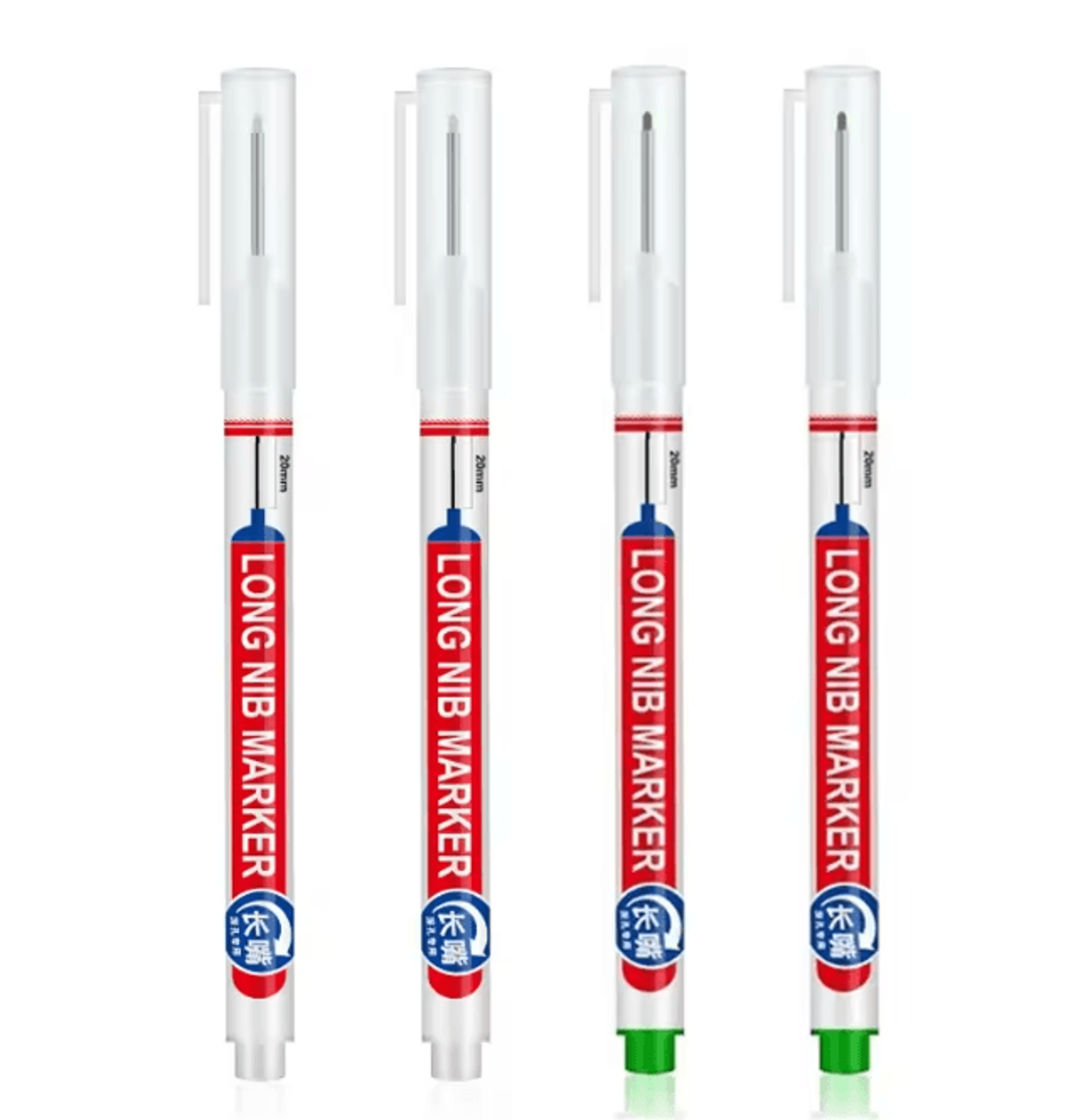Precision Deep Hole Marker Pen Set Long Nib Waterproof Marking Tool 14