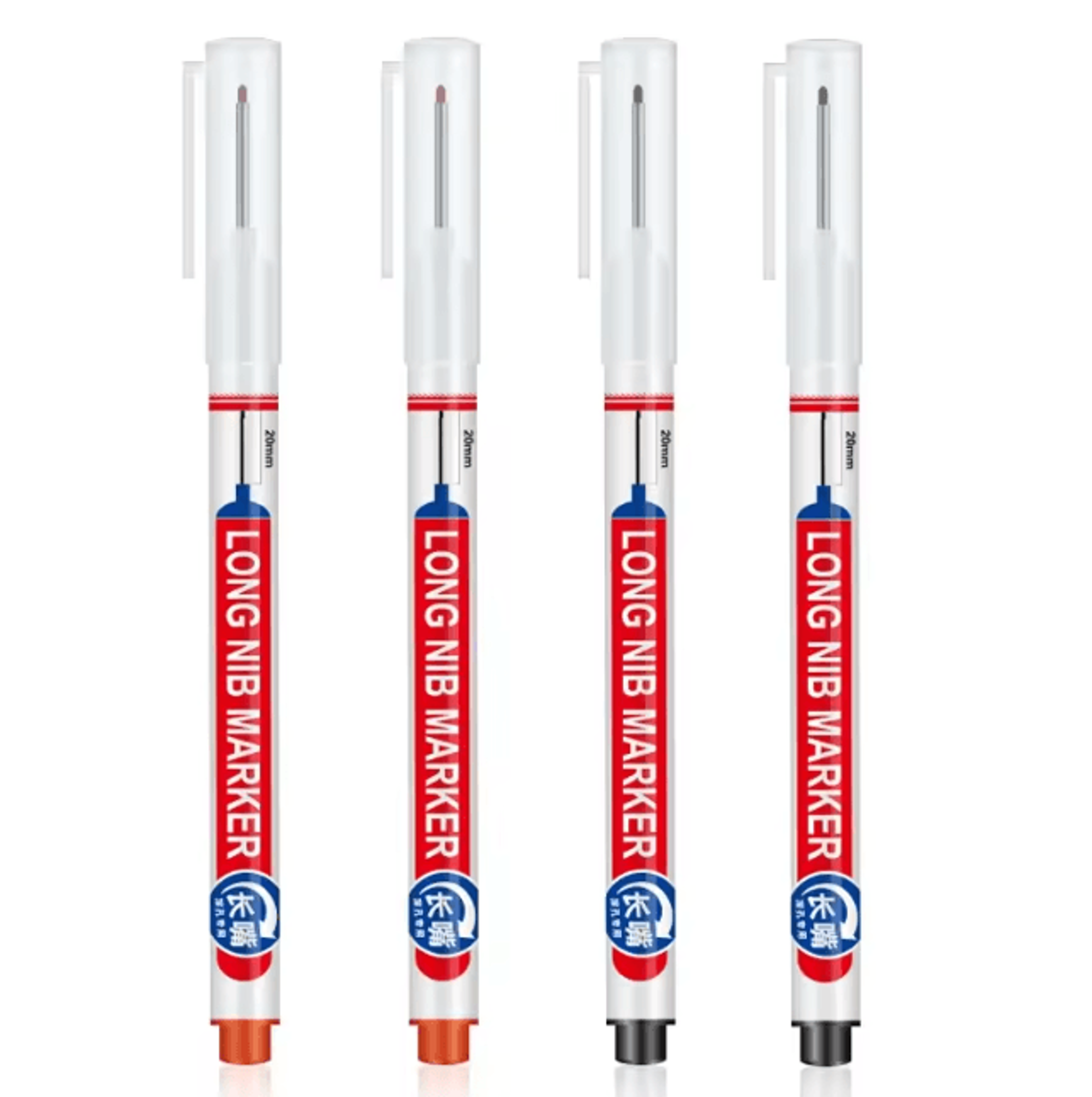 Precision Deep Hole Marker Pen Set Long Nib Waterproof Marking Tool 16