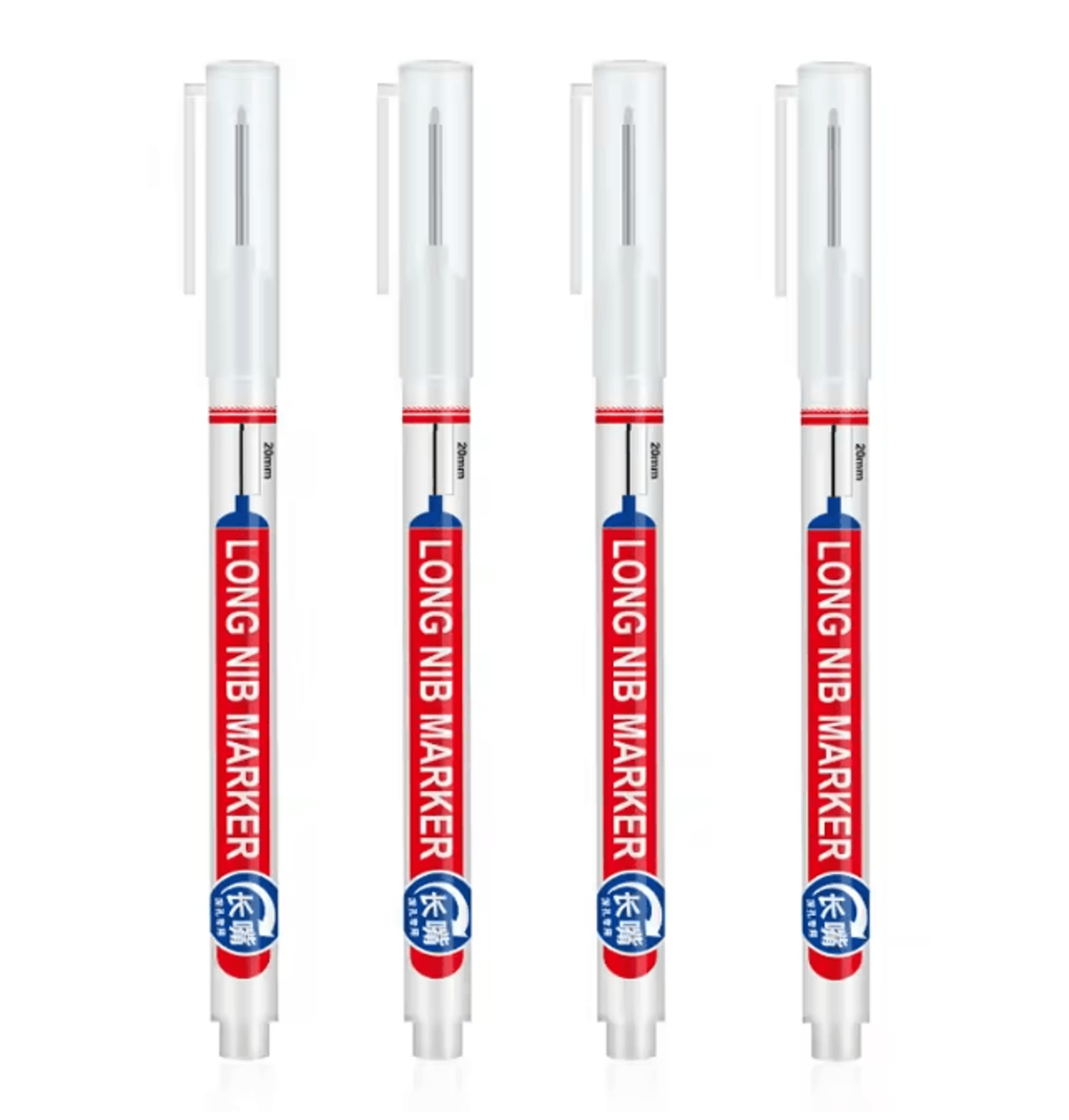 Precision Deep Hole Marker Pen Set Long Nib Waterproof Marking Tool 4
