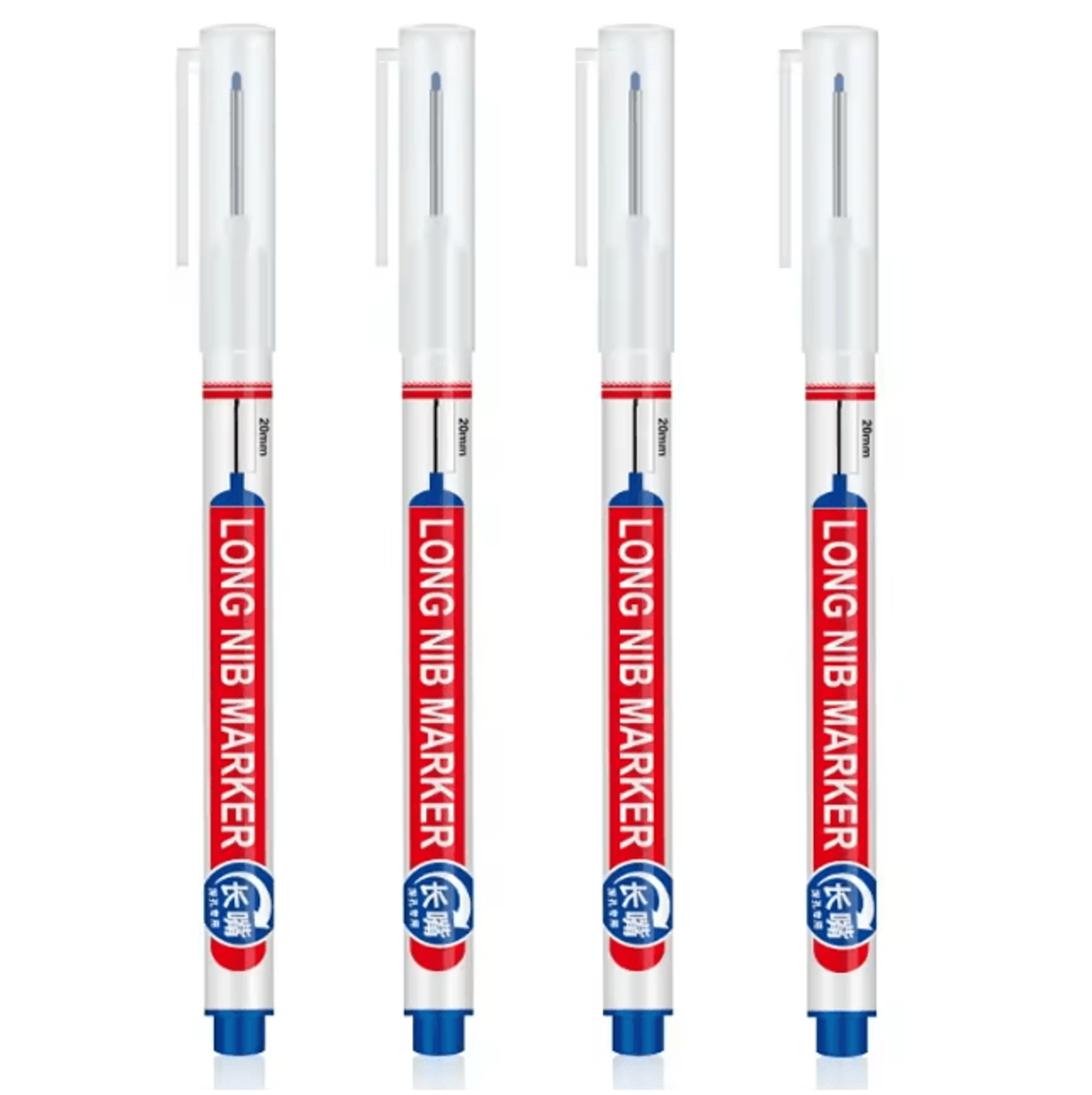 Precision Deep Hole Marker Pen Set Long Nib Waterproof Marking Tool 5