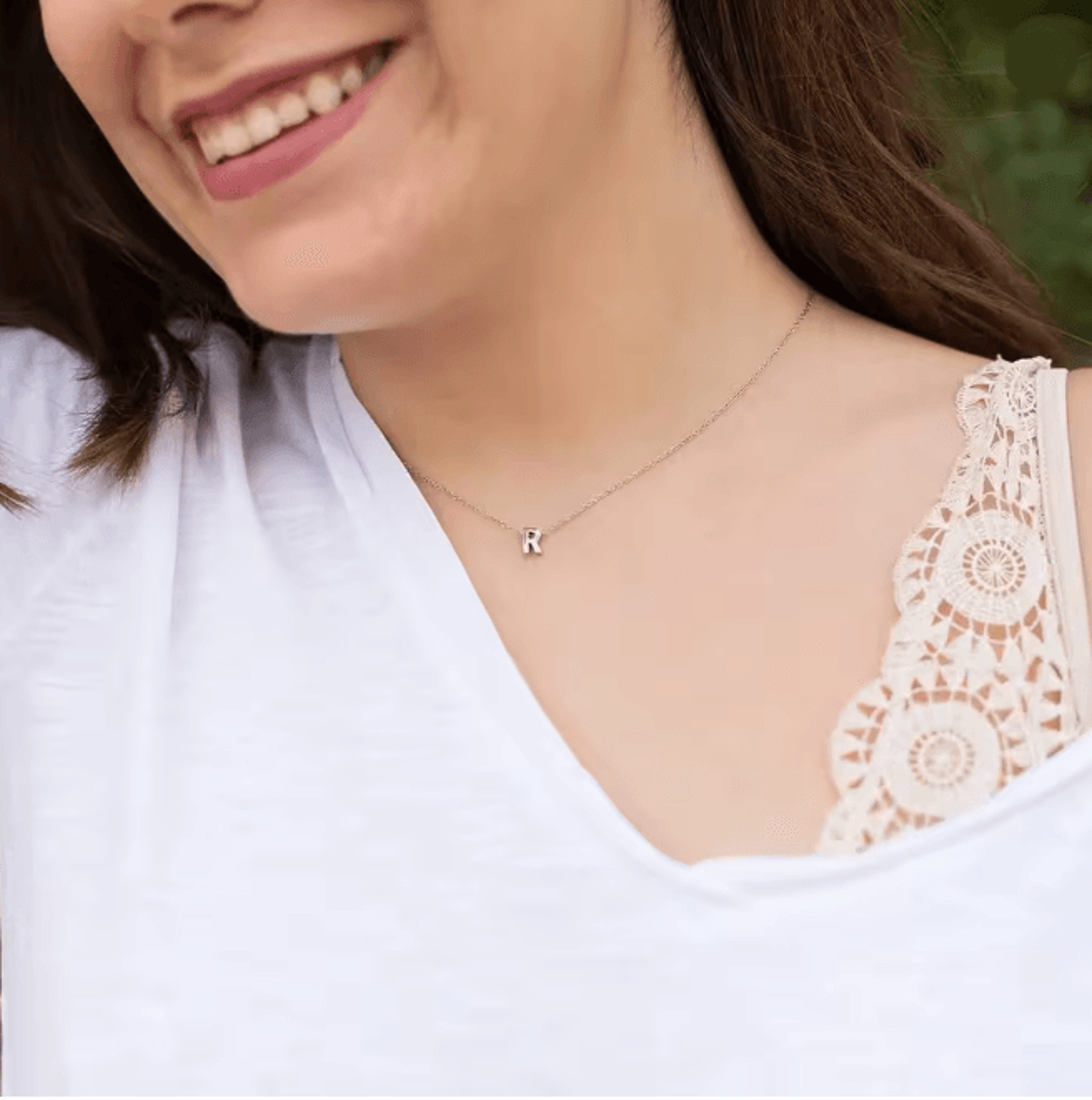 Personalized Initial Necklace Minimal Letter Pendant Choker For Women 3
