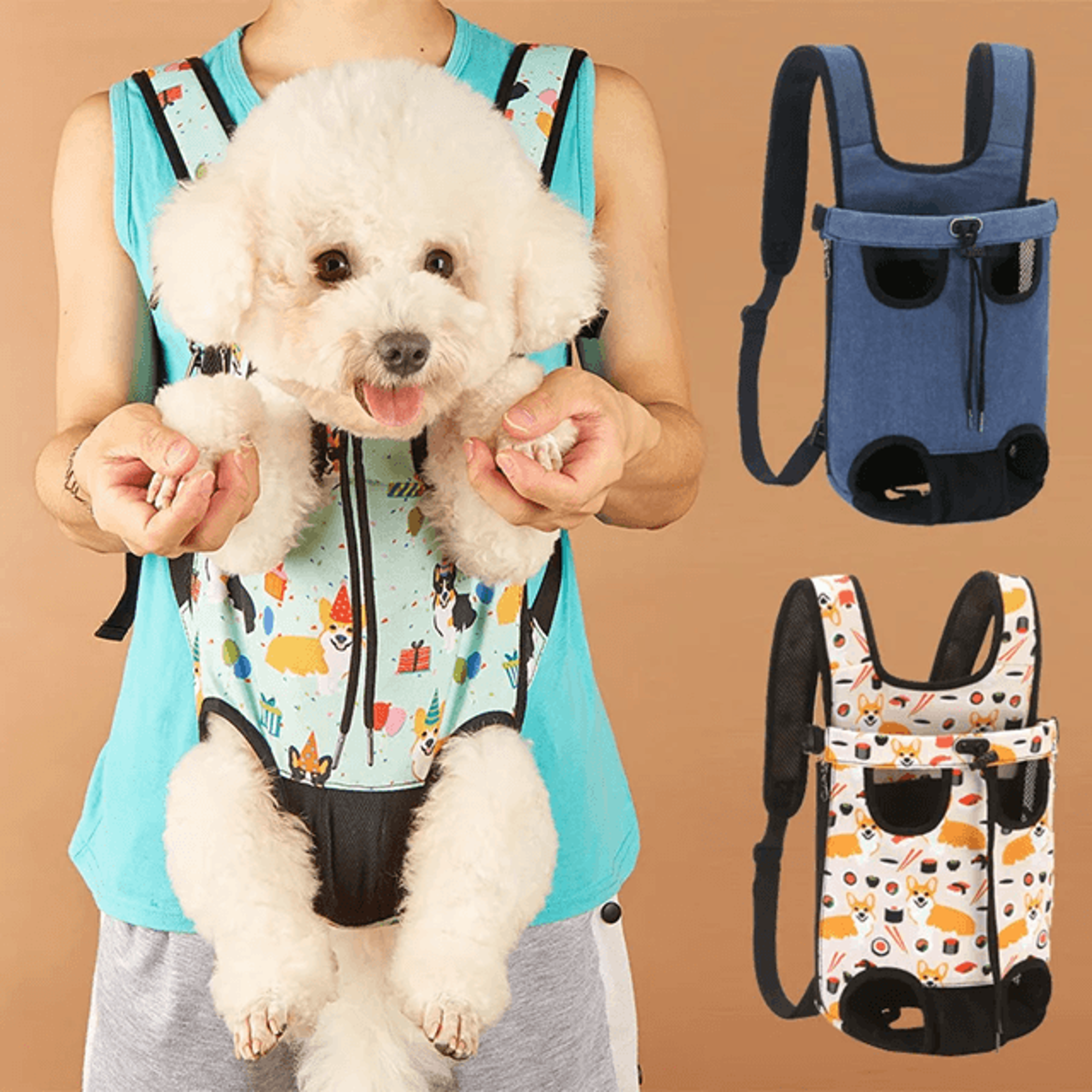 Camouflage Breathable Dog Backpack Carrier For Travel And Outdoor Adventures 1