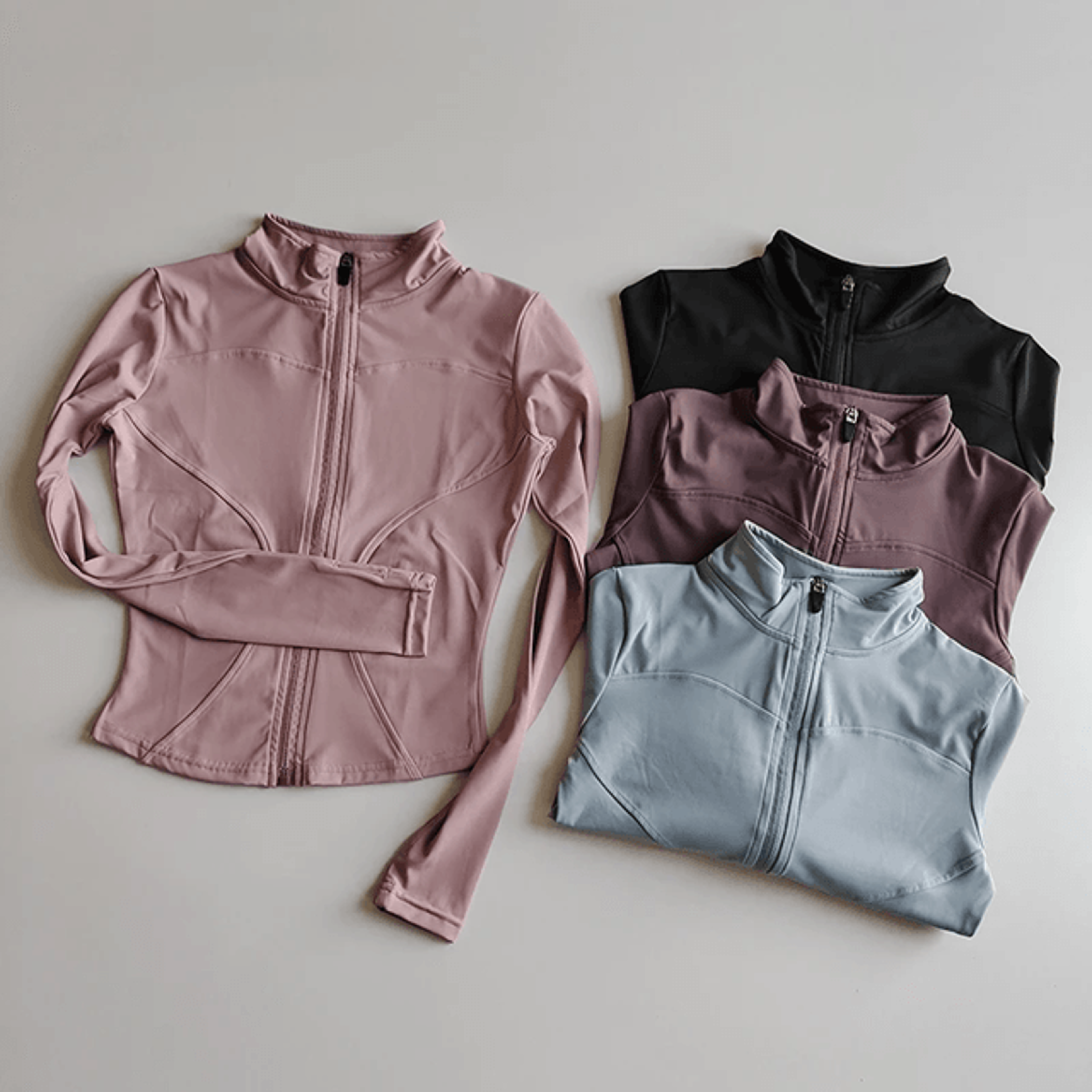 Womens Quick Dry Yoga Jacket Slim Fit Zip Up Fitness Top 0
