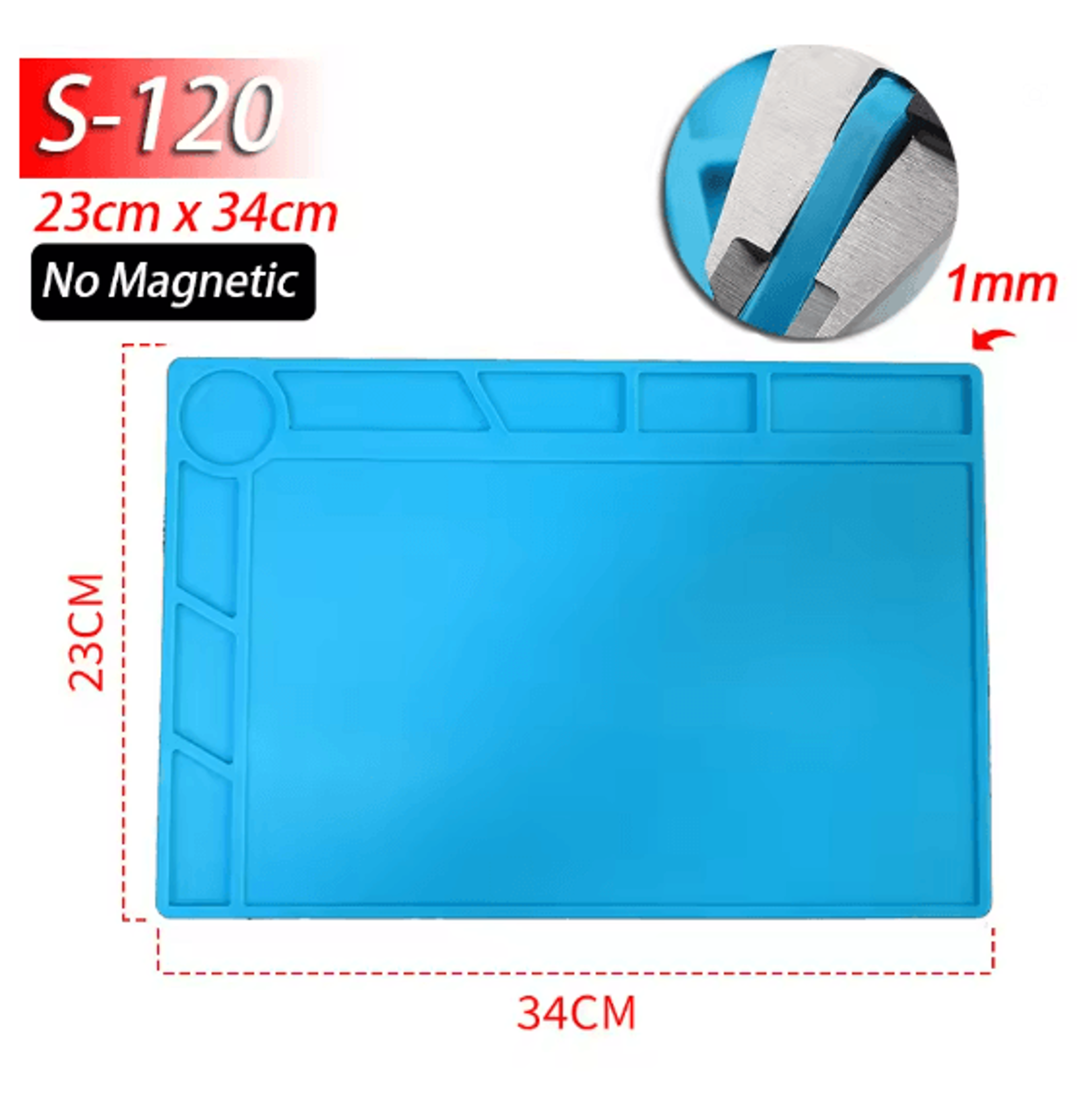 ProGuard Silicone Soldering Mat Heat Resistant Anti Static Magnetic Repair Mat 4
