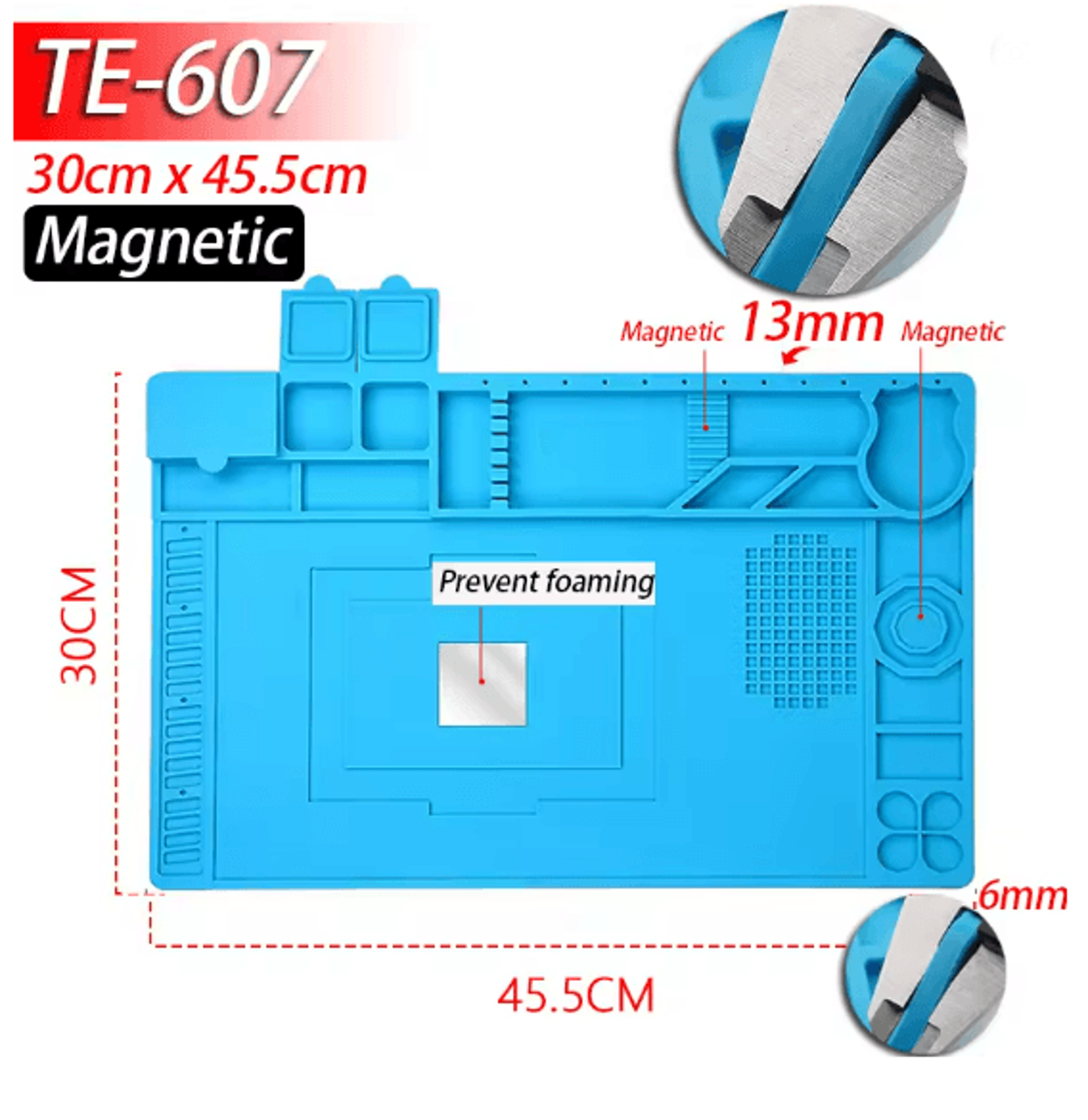 ProGuard Silicone Soldering Mat Heat Resistant Anti Static Magnetic Repair Mat 13